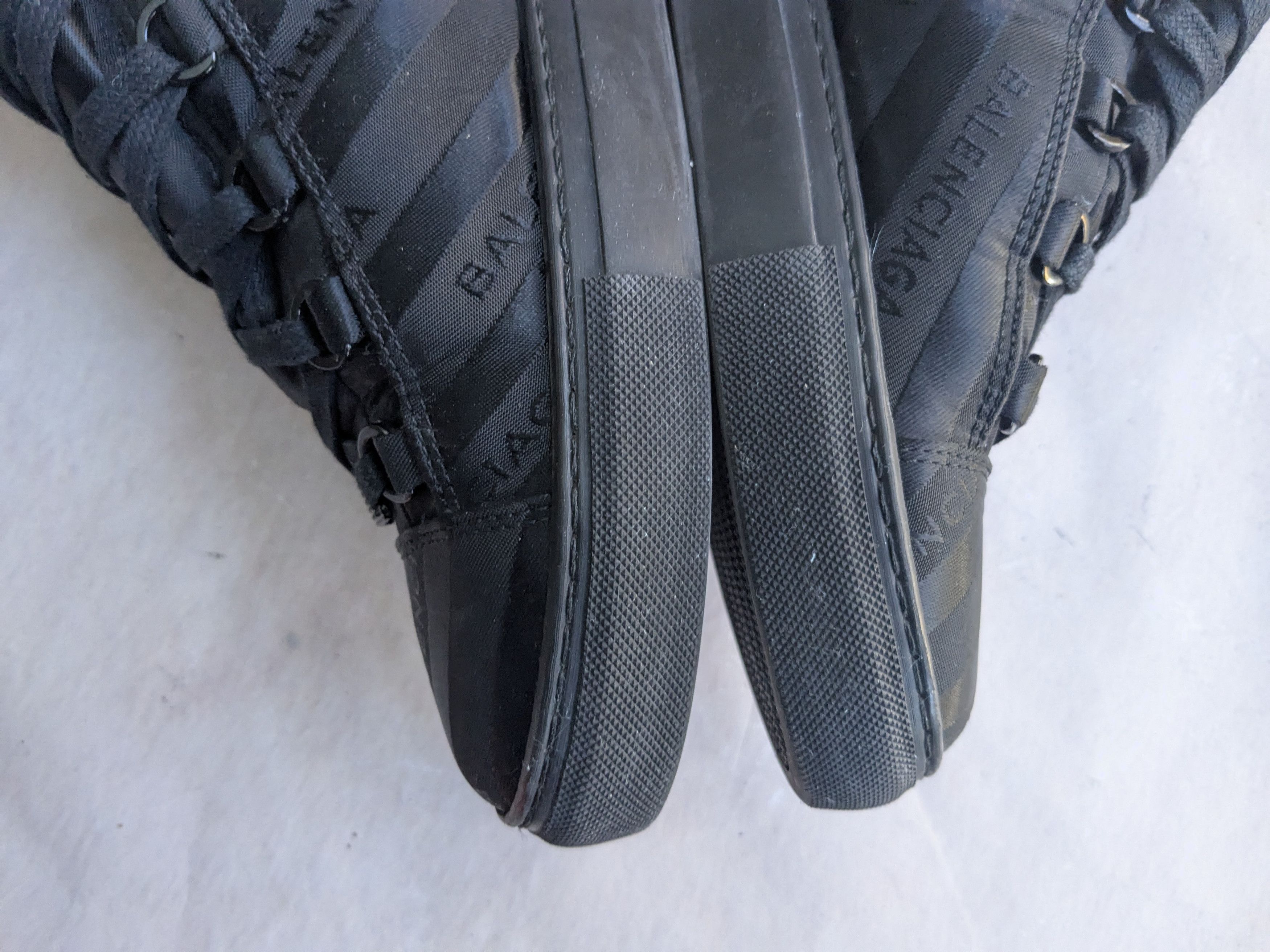 Balenciaga Balenciaga Arena Black 12 Leather High Tops Sneakers Size US 12 / EU 45 - 6 Thumbnail