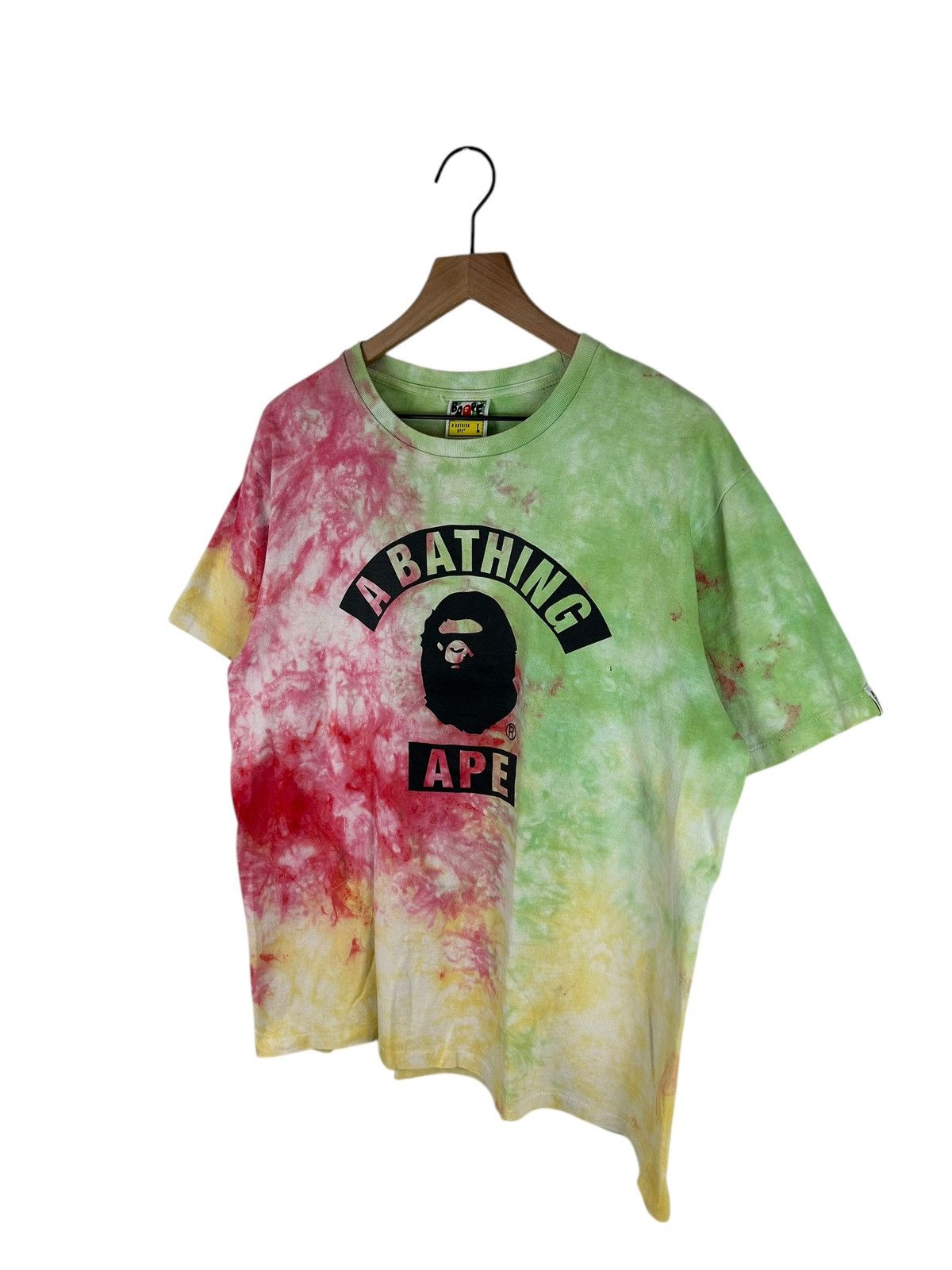 Bape Bape Tye-Dye Collage Logo Print T-Shirt Size US L / EU 52-54 / 3 - 2 Thumbnail