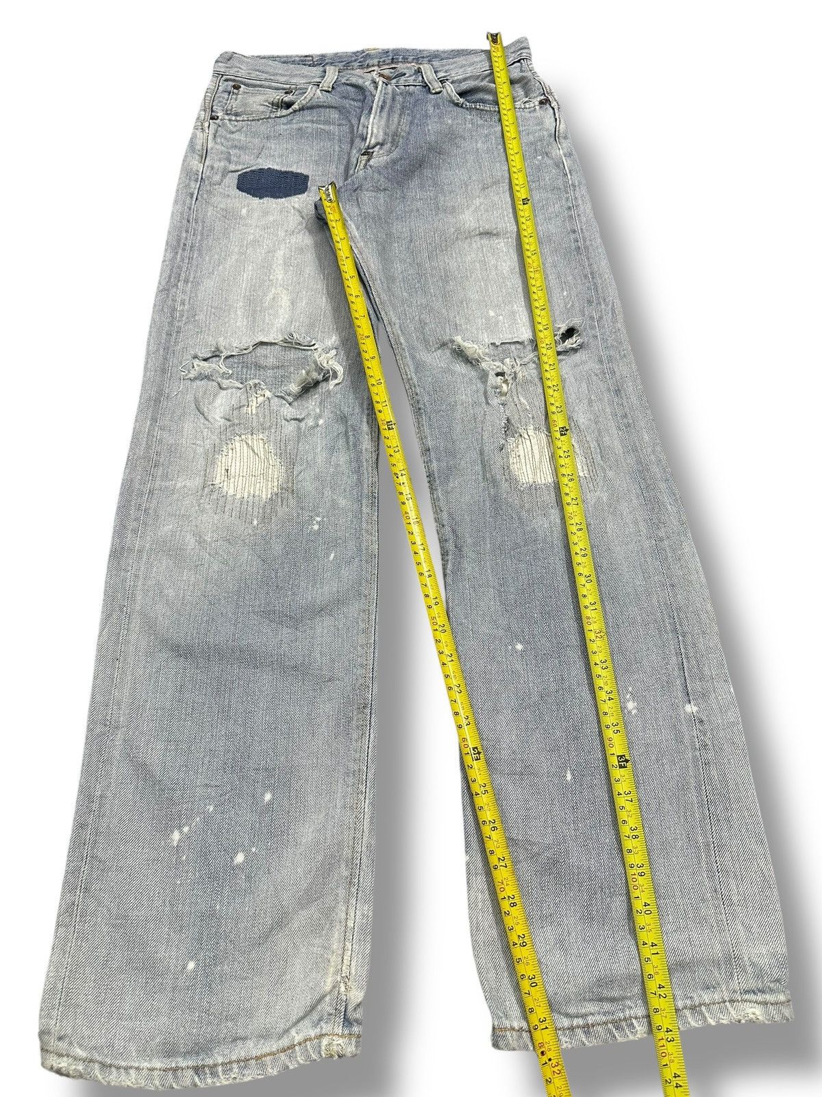 Edwin Edwin 90's Vintage Distresse Jean With Baggy Wideleg Painted Size US 31 - 11 Thumbnail