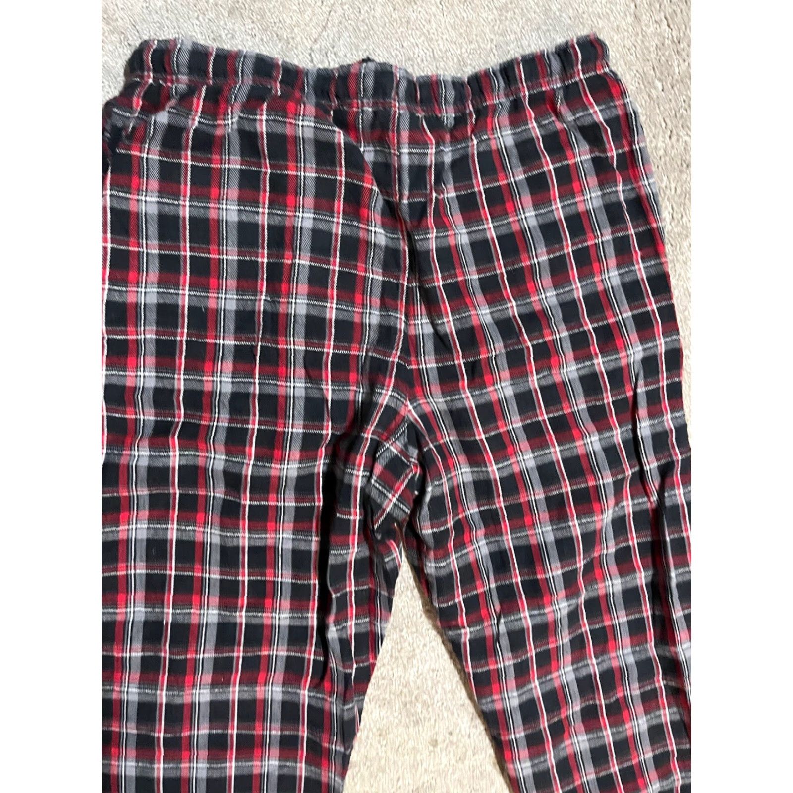 Beverly Hills Polo Club VINTAGE Beverly Hills Polo Club Fleece Lounge Pajama Pants Mens L Red Black Plaid Size US L / EU 52-54 / 3 - 2 Thumbnail