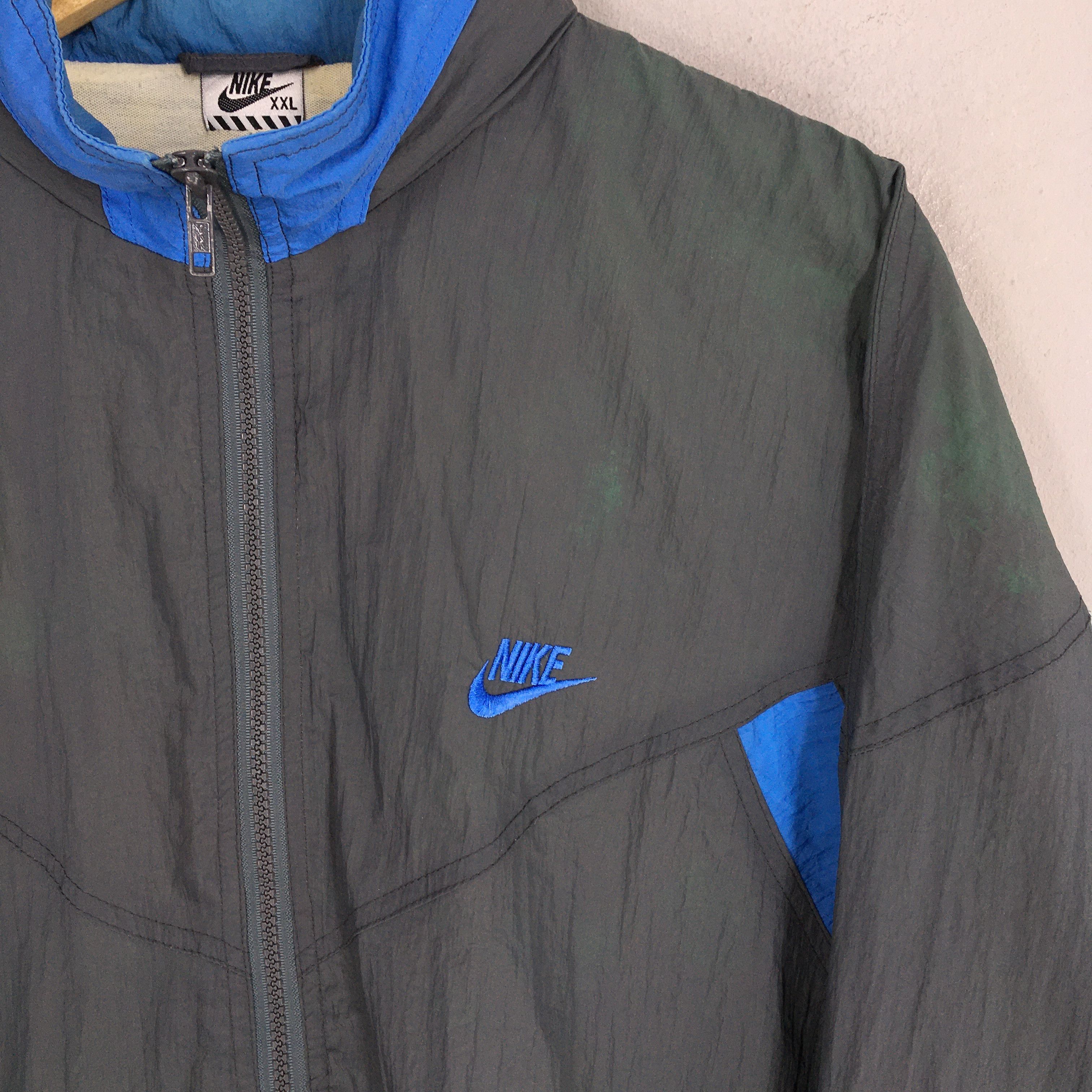 Nike Vintage 90's Nike Swoosh Gray Training Zipper Jacket XXLarge Size US XXL / EU 58 / 5 - 6 Thumbnail