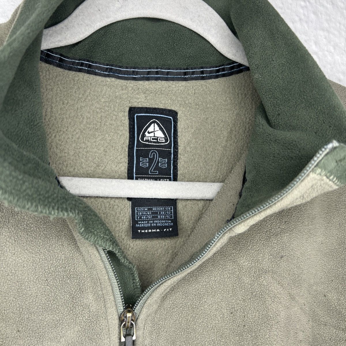 Nike Nike ACG Vintage Sweatshirt Zip Fleece Green Khaki Logo Size US M / EU 48-50 / 2 - 5 Thumbnail