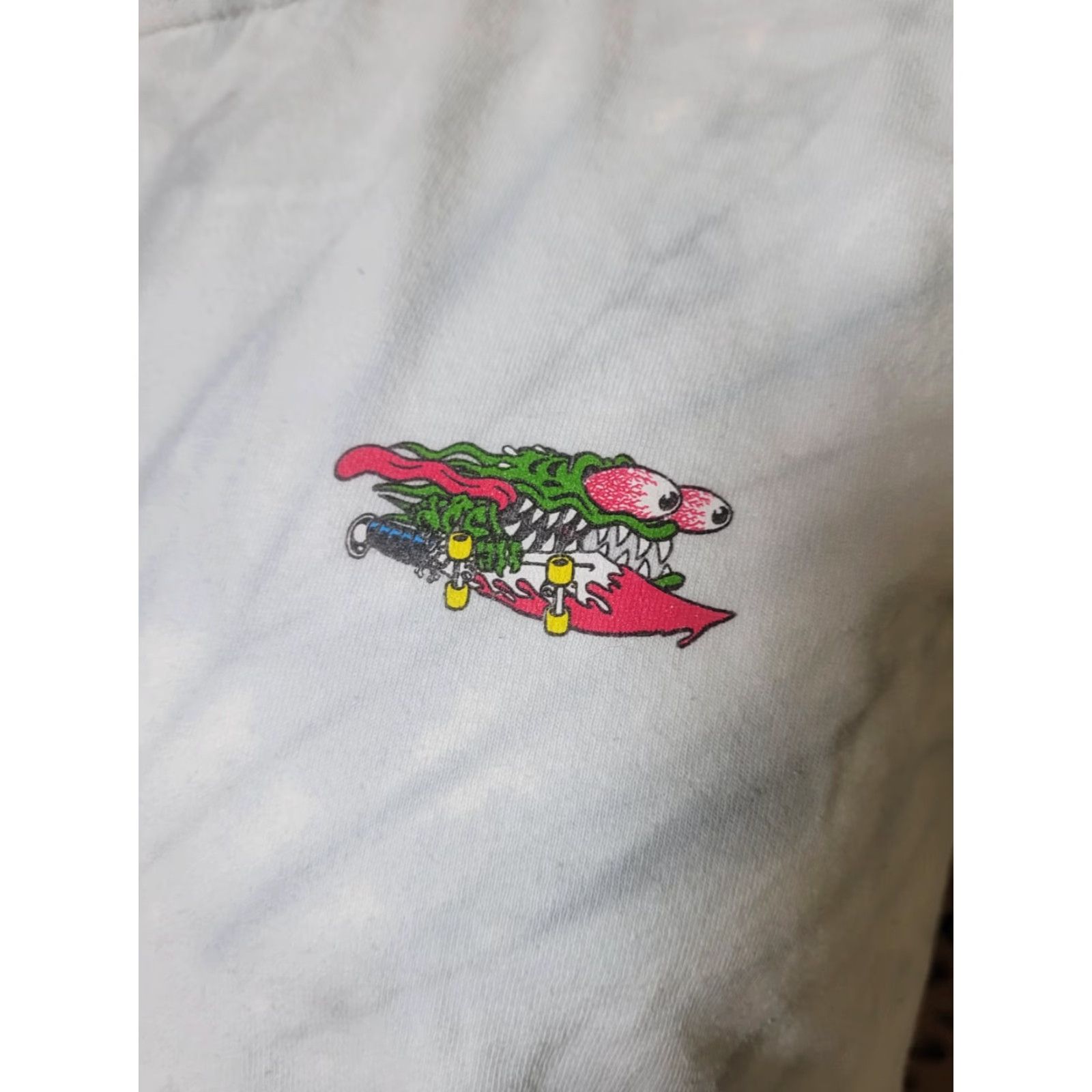 Vintage Santa Cruz Skateboards Slasher T Shirt Small Medium Tie Dye Gray Mens Graphic Tee Short Sleeve 100% Cotton Size US S / EU 44-46 / 1 - 2 Thumbnail