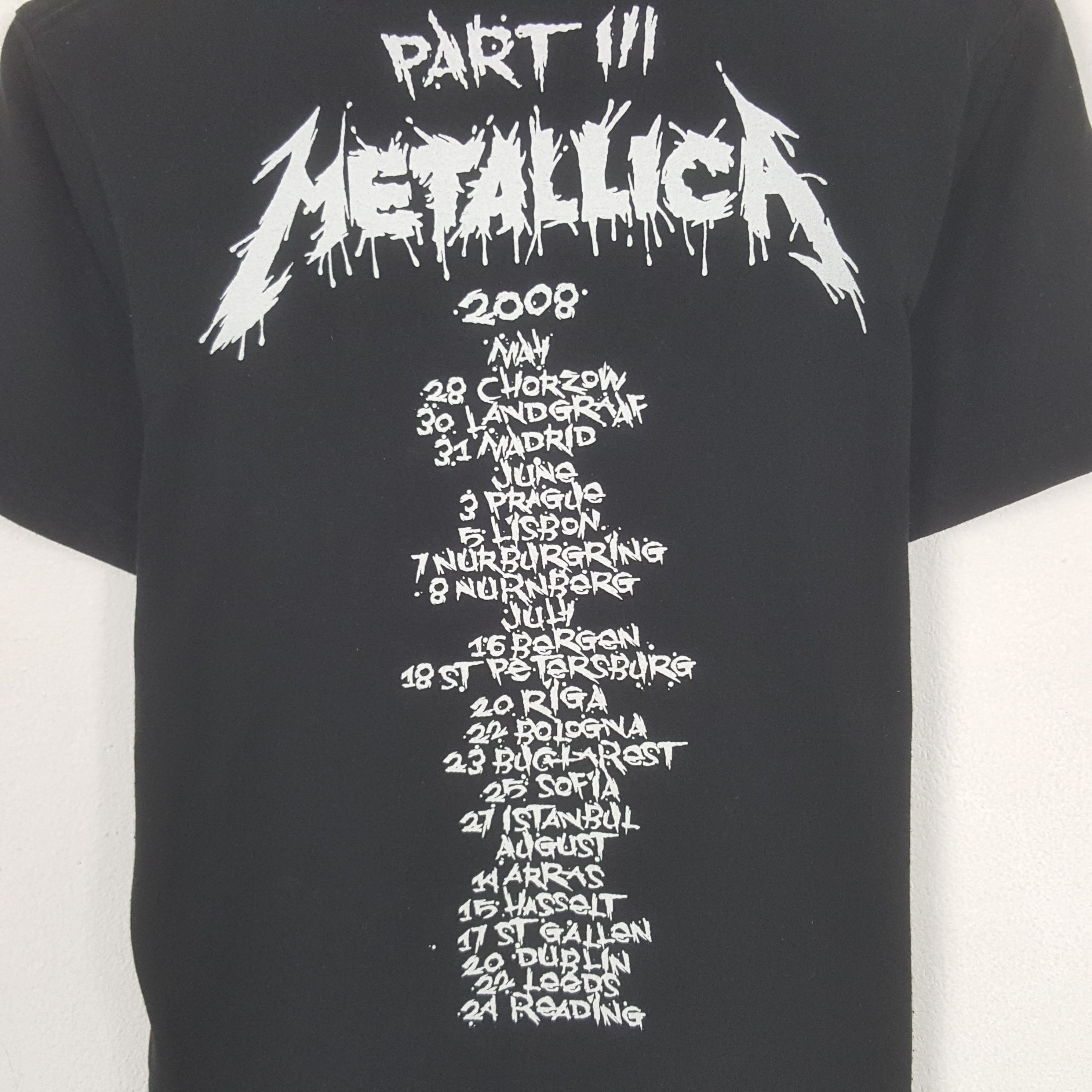 Metallica Vintage Metallica American Rock Band 2008 Tour Tshirt Size US M / EU 48-50 / 2 - 4 Thumbnail