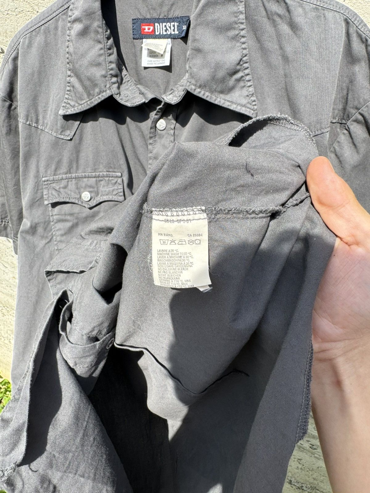 Diesel Vintage Diesel Western Short Sleeve Shirt Size US XL / EU 56 / 4 - 6 Thumbnail