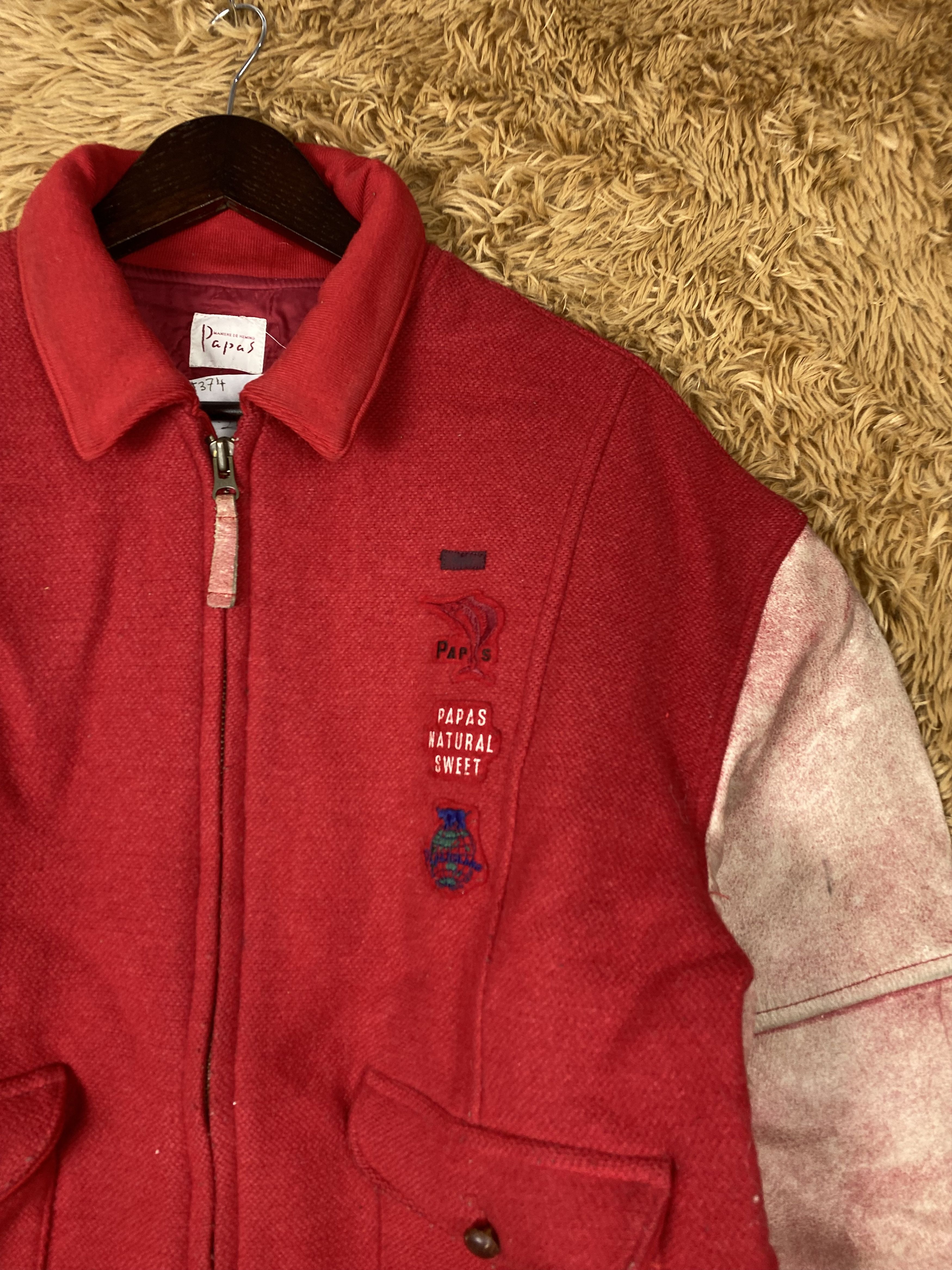 MLB Vintage Maniere Heming Leather Sleeve Varsity Jacket DJ0374 Size US L / EU 52-54 / 3 - 3 Thumbnail