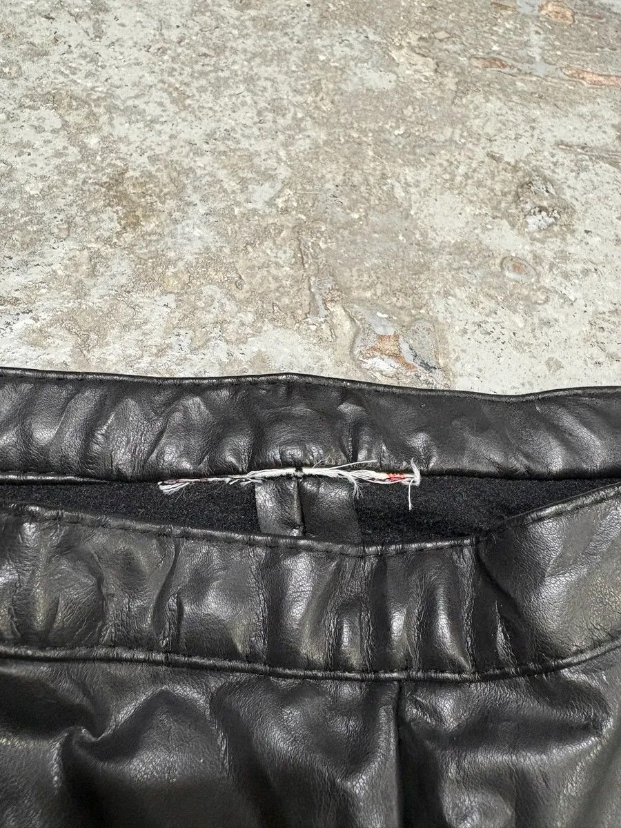 Versace 2000s Versace Black Leather Pony Hair Leg Opening Pants Size 25" / US 0 / IT 36 - 9 Thumbnail