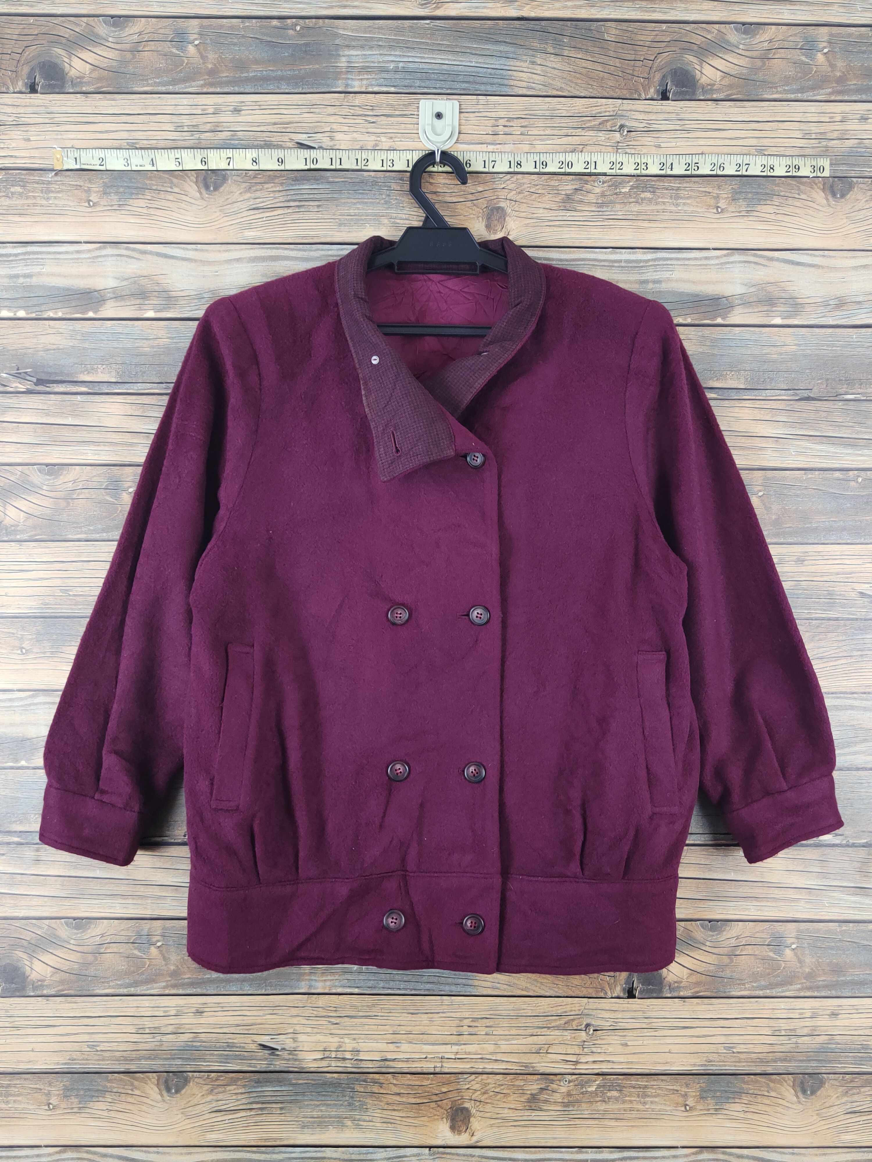 Japanese Brand × Vintage Vintage Elegant Purple Wool Jackets Size L / US 10 / IT 46 - 1 Thumbnail