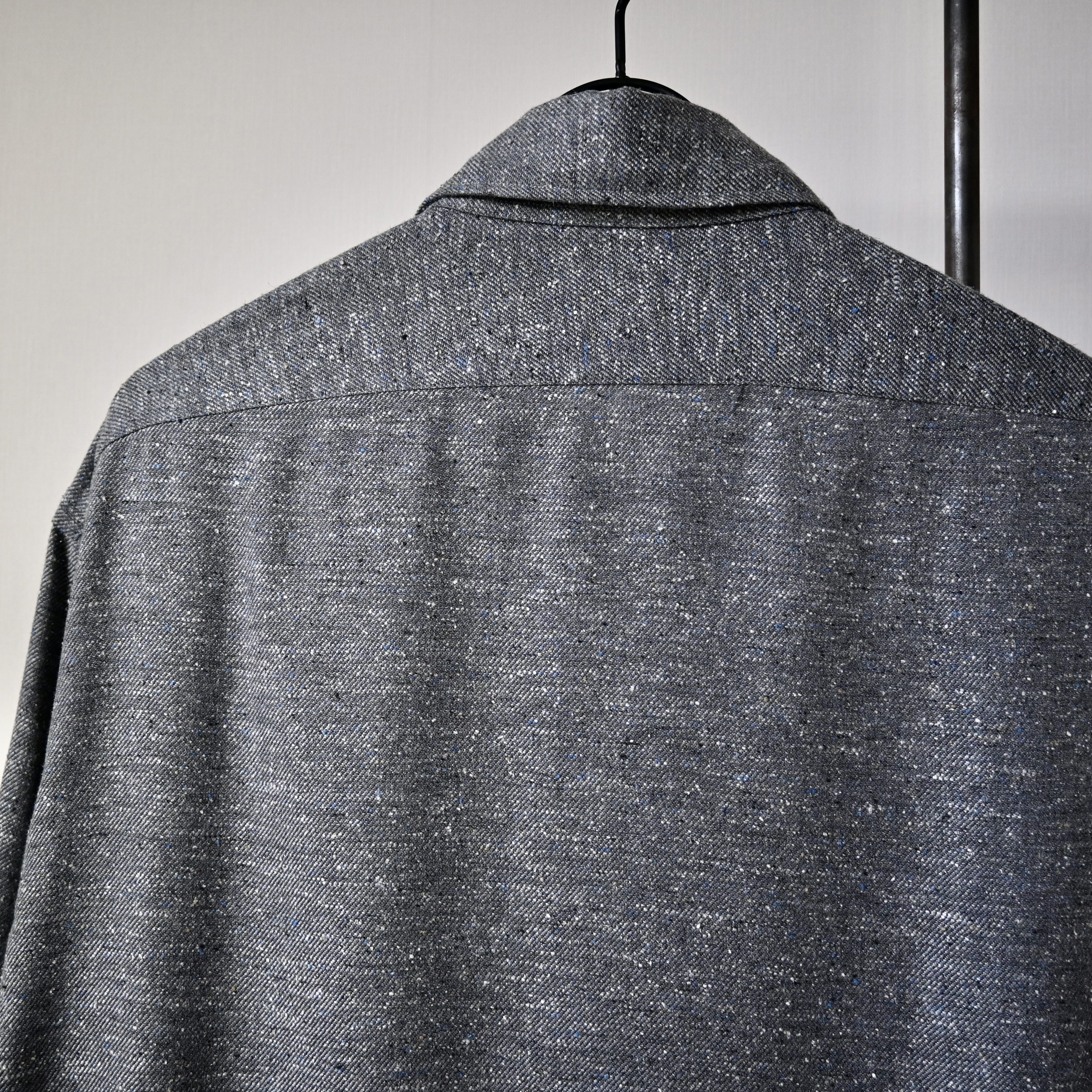Guy Rover 1990s GUY ROVER nepped fabric square hem shirt made in Italy Size US L / EU 52-54 / 3 - 3 Thumbnail