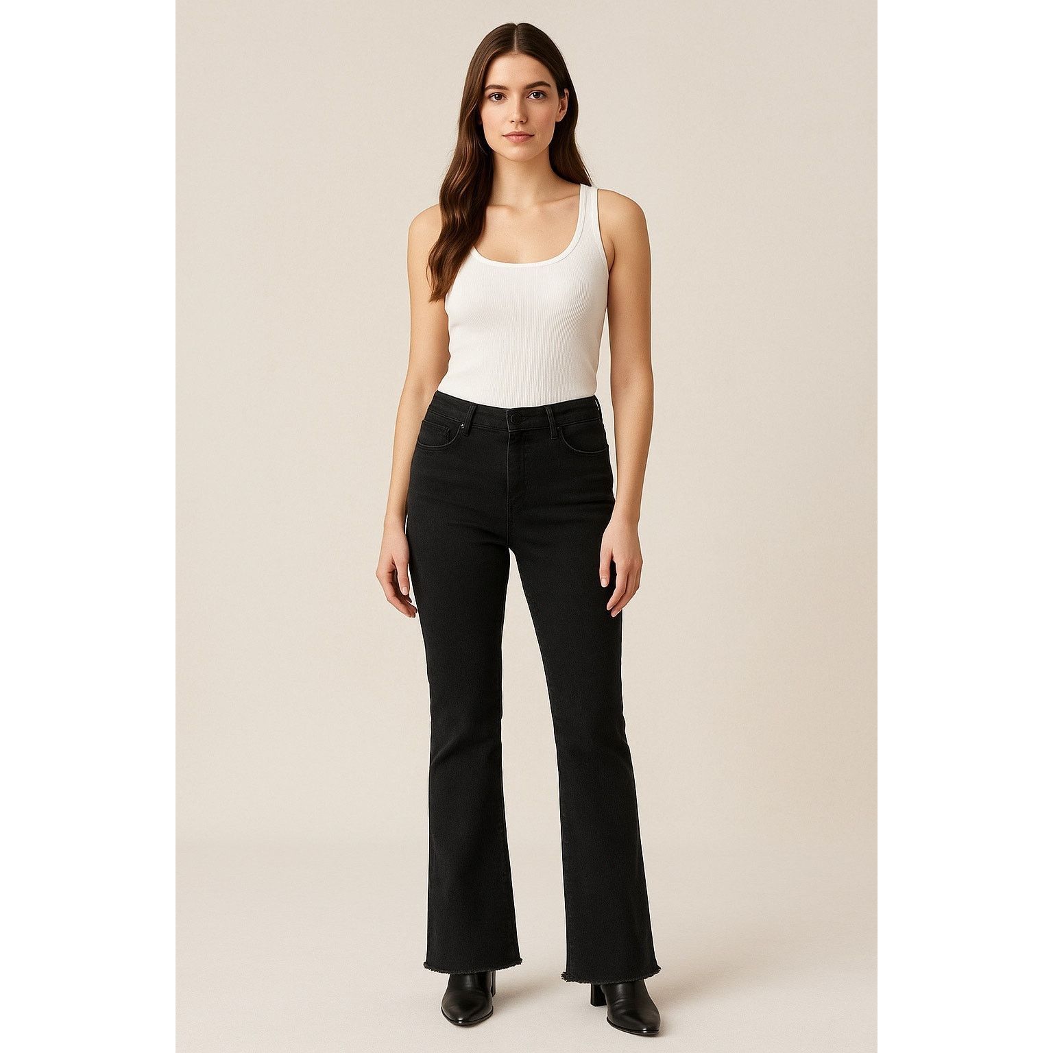 Other Y2K Black Bootcut Jeans Popsugar Stretch Denim Size 12 Size 34" / US 12 / IT 48 - 1 Thumbnail