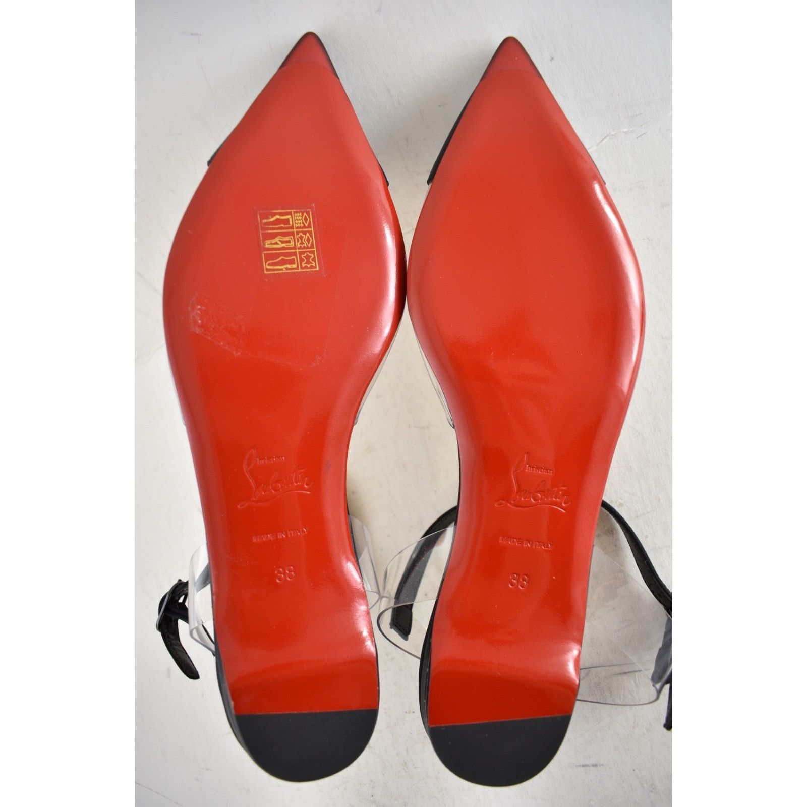 Christian Louboutin Christian Louboutin Nosy Strass Black PVC T Strap Flat 38 Size US 8 / IT 38 - 16 Thumbnail