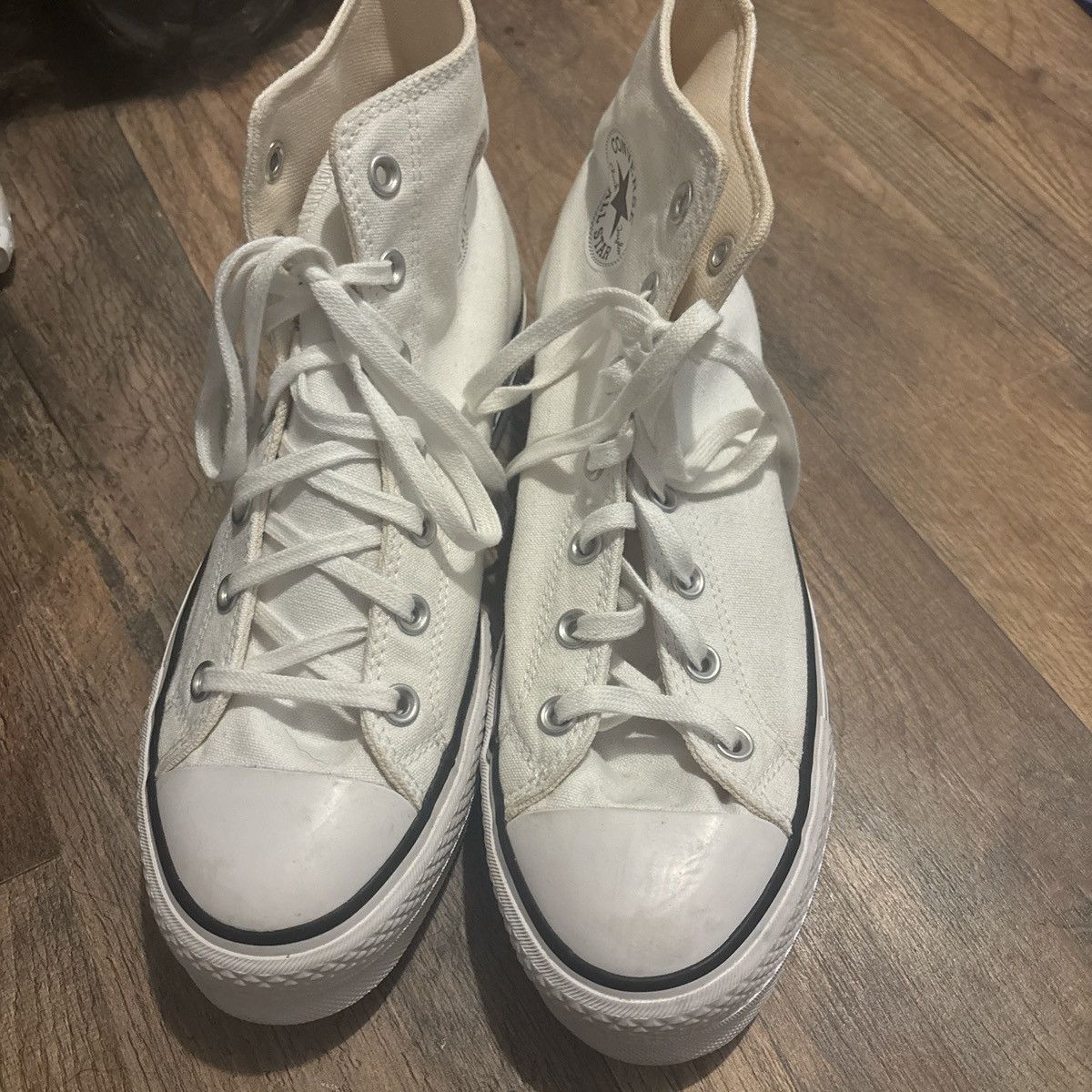 Converse White Converse High Top Platform Size US 10 / IT 40 - 2 Thumbnail