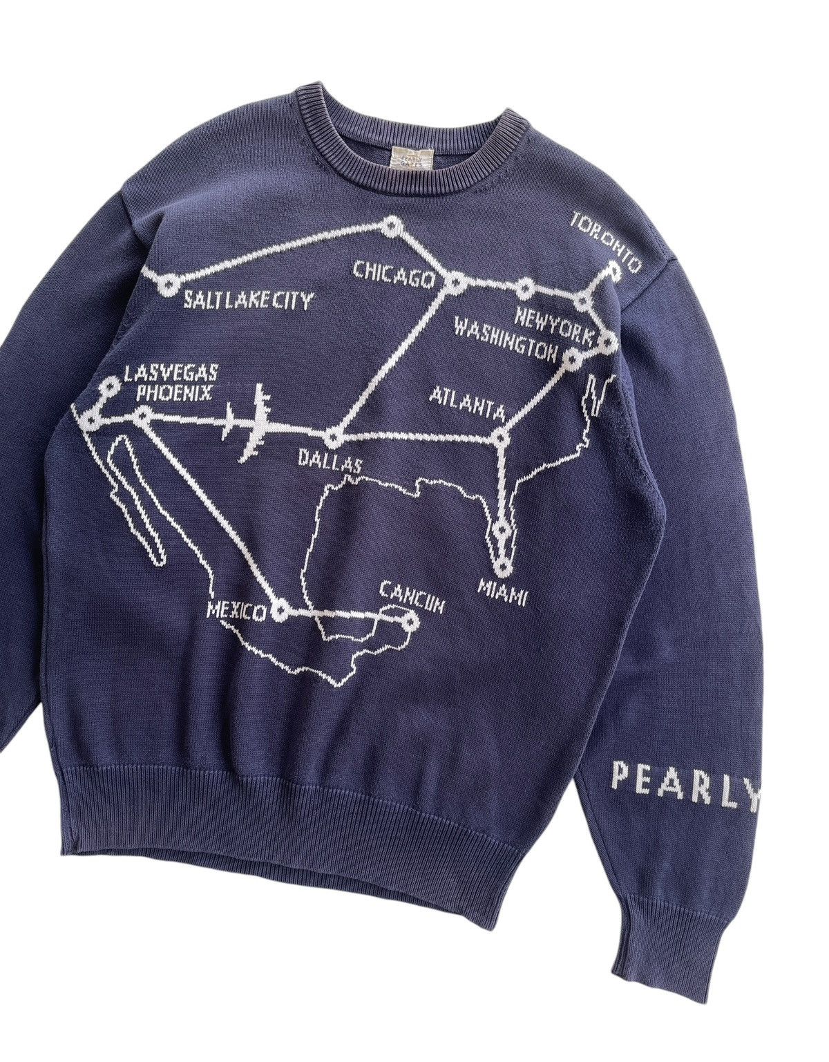 Vintage 90s Pearly Gates Sunfaded Knitted Pullover Sweater Size US L / EU 52-54 / 3 - 4 Thumbnail