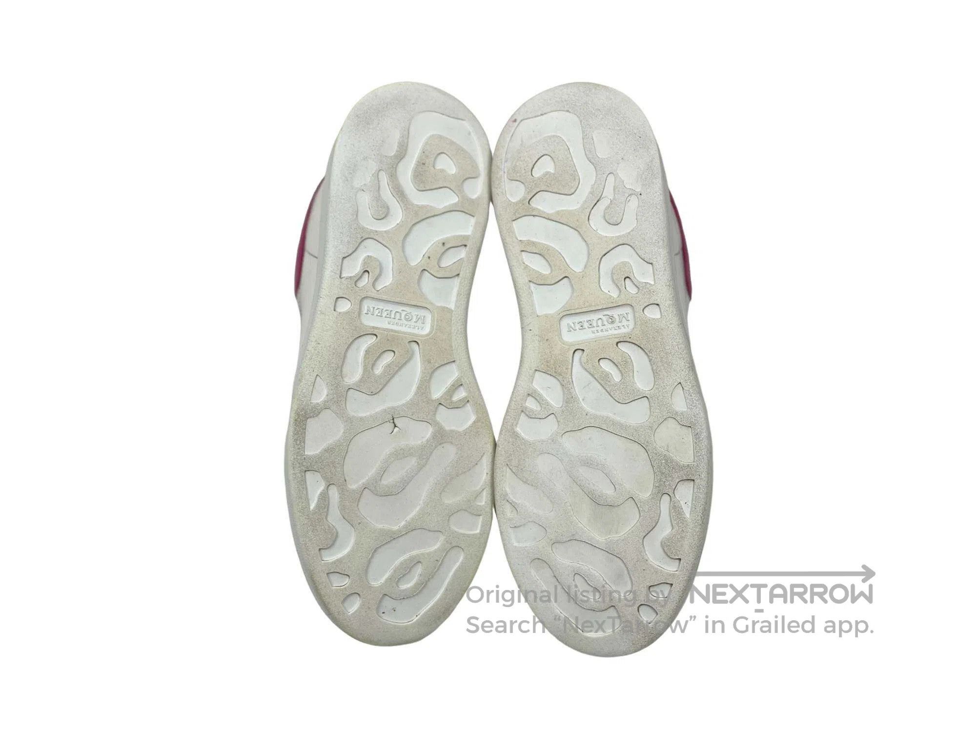 Alexander McQueen ALEXANDER MCQUEEN Pink Tail Thick Sole Casual White Shoes Size US 7 / IT 37 - 5 Thumbnail