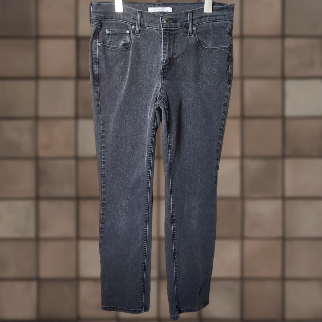 Levi's Levi's 505 Straight Mid Rise Jeans Womens Size 6 Gray Denim Regular Style Classic Vintage: No Size 28" / US 6 / IT 42 - 1 Thumbnail