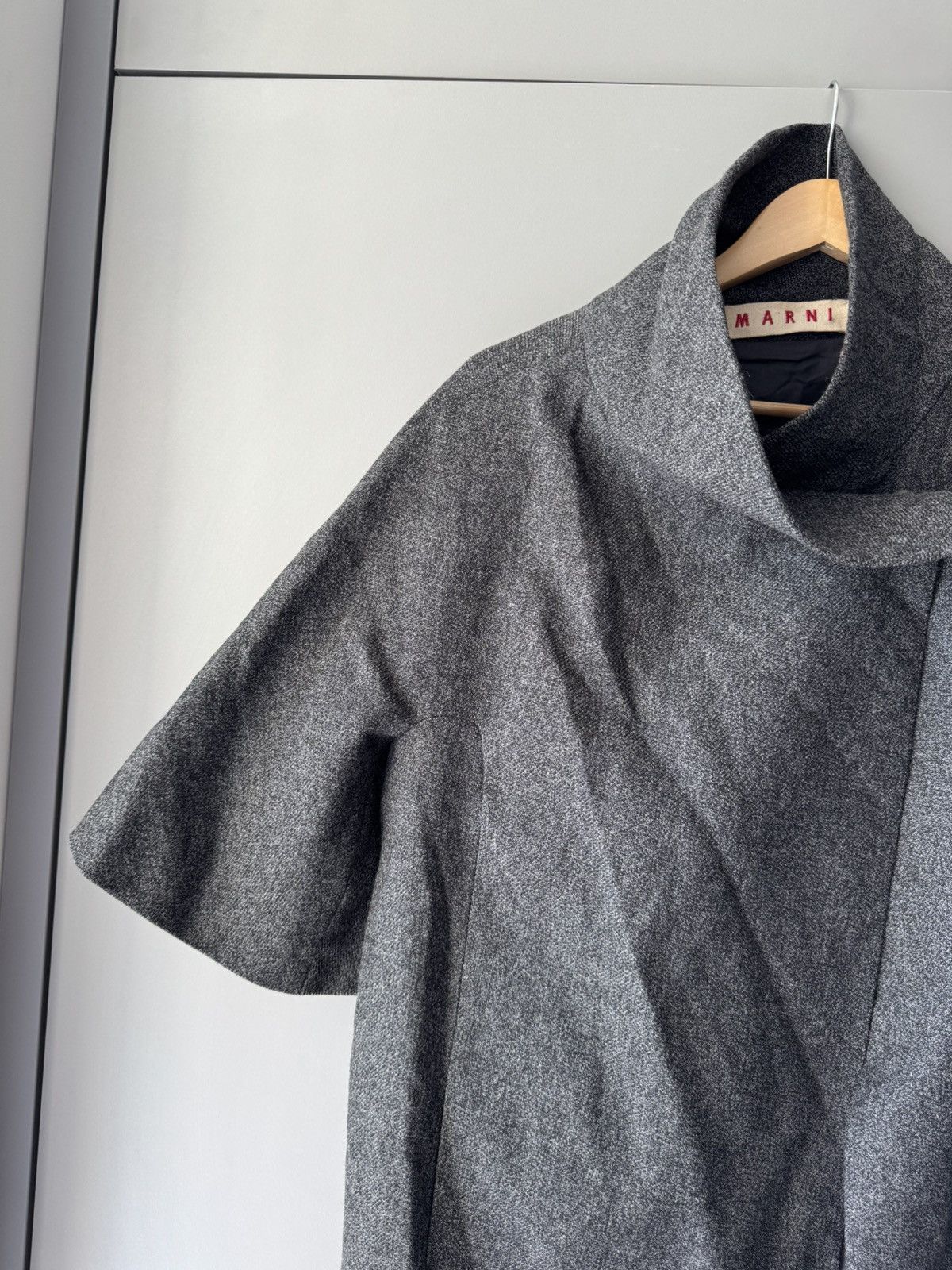 Marni × Vintage Vintage MARNI Wool Open Coat Half Sleeve Size S / US 4 / IT 40 - 2 Thumbnail
