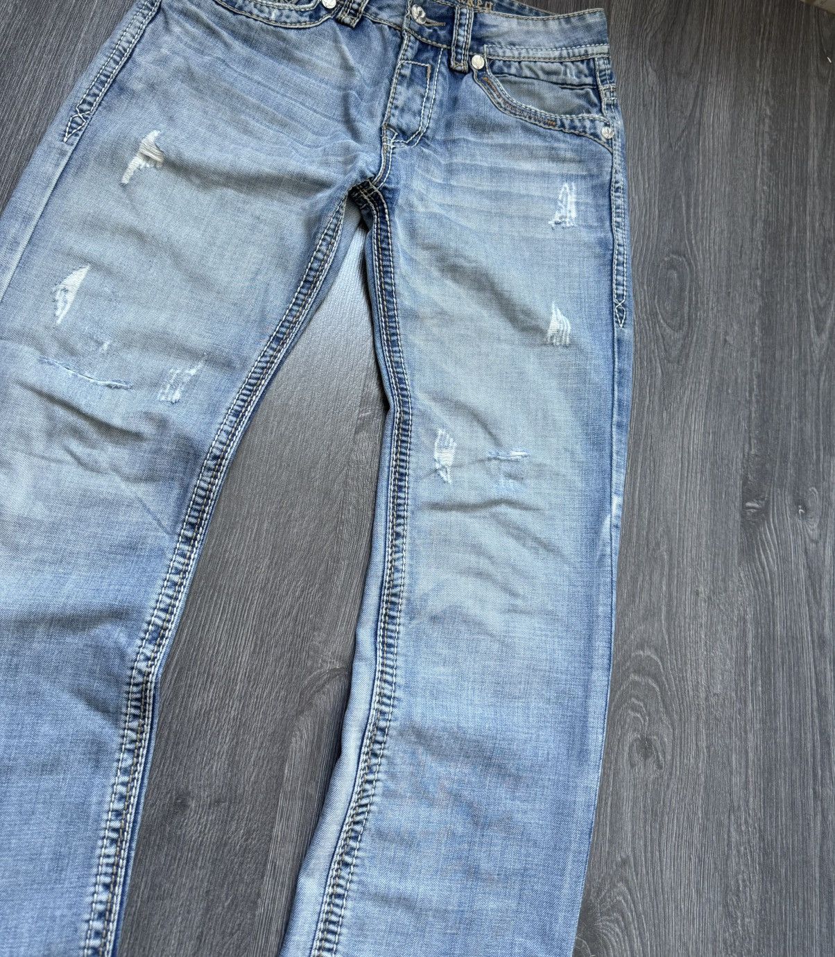Japanese Brand × Vintage Y2K Avantgarde Ebroidered DENIM Jeans Size US 31 - 3 Thumbnail