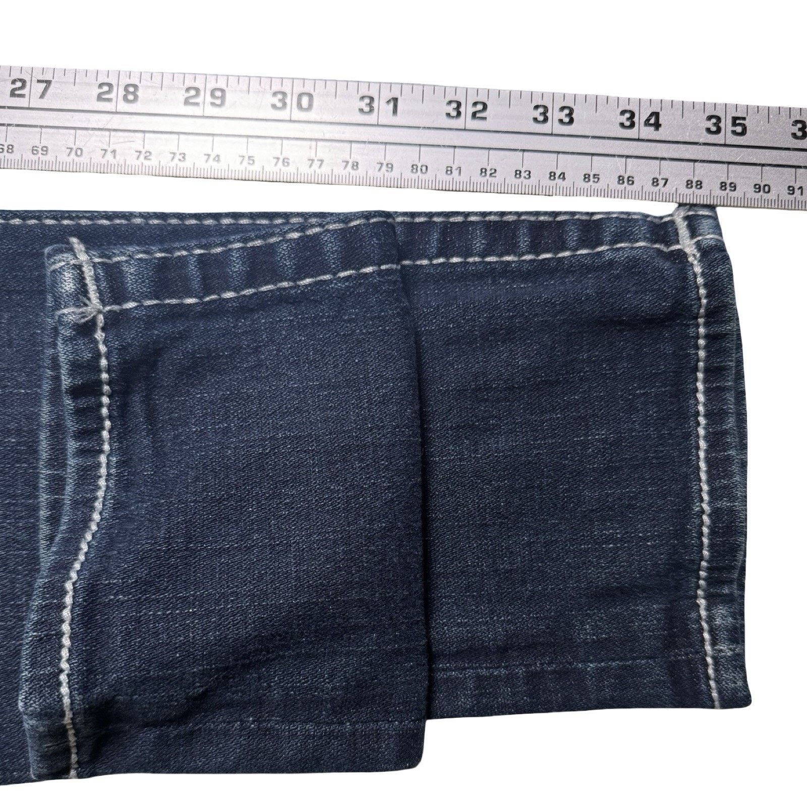 True Religion True Religion Julie Big T Jeans Womens 29 Low Rise Dark Wash Size 29" - 7 Thumbnail