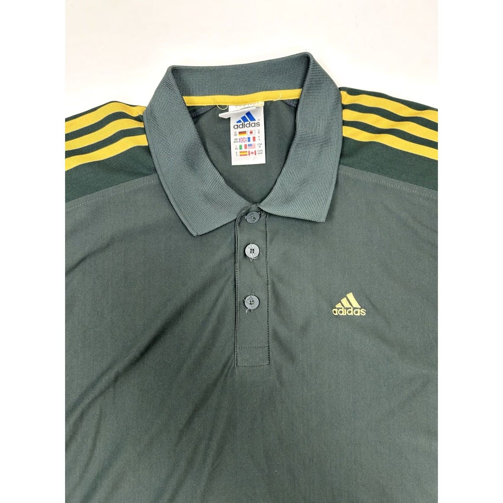 Adidas VINTAGE Adidas Roland Garros Paris Polo Shirt Medium Green Tennis 90s Mens Size US M / EU 48-50 / 2 - 4 Thumbnail
