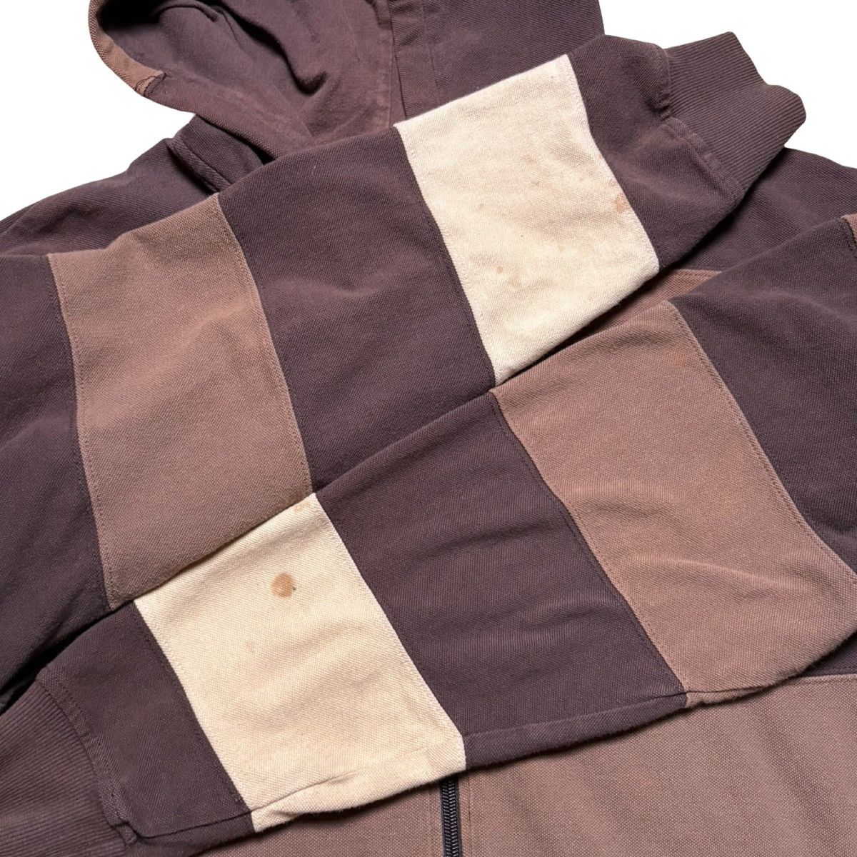 Southpole Vintage Southpole Hoodie Mens L Brown Beige Full Zip Striped Size US L / EU 52-54 / 3 - 6 Thumbnail