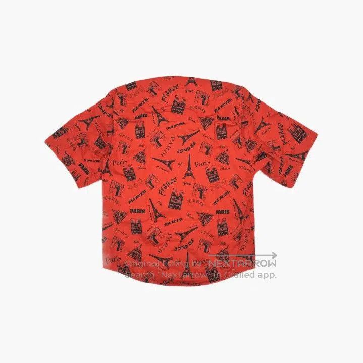 Balenciaga Balenciaga Classic Red Print Short Sleeve Shirt. Size US M / EU 48-50 / 2 - 3 Thumbnail