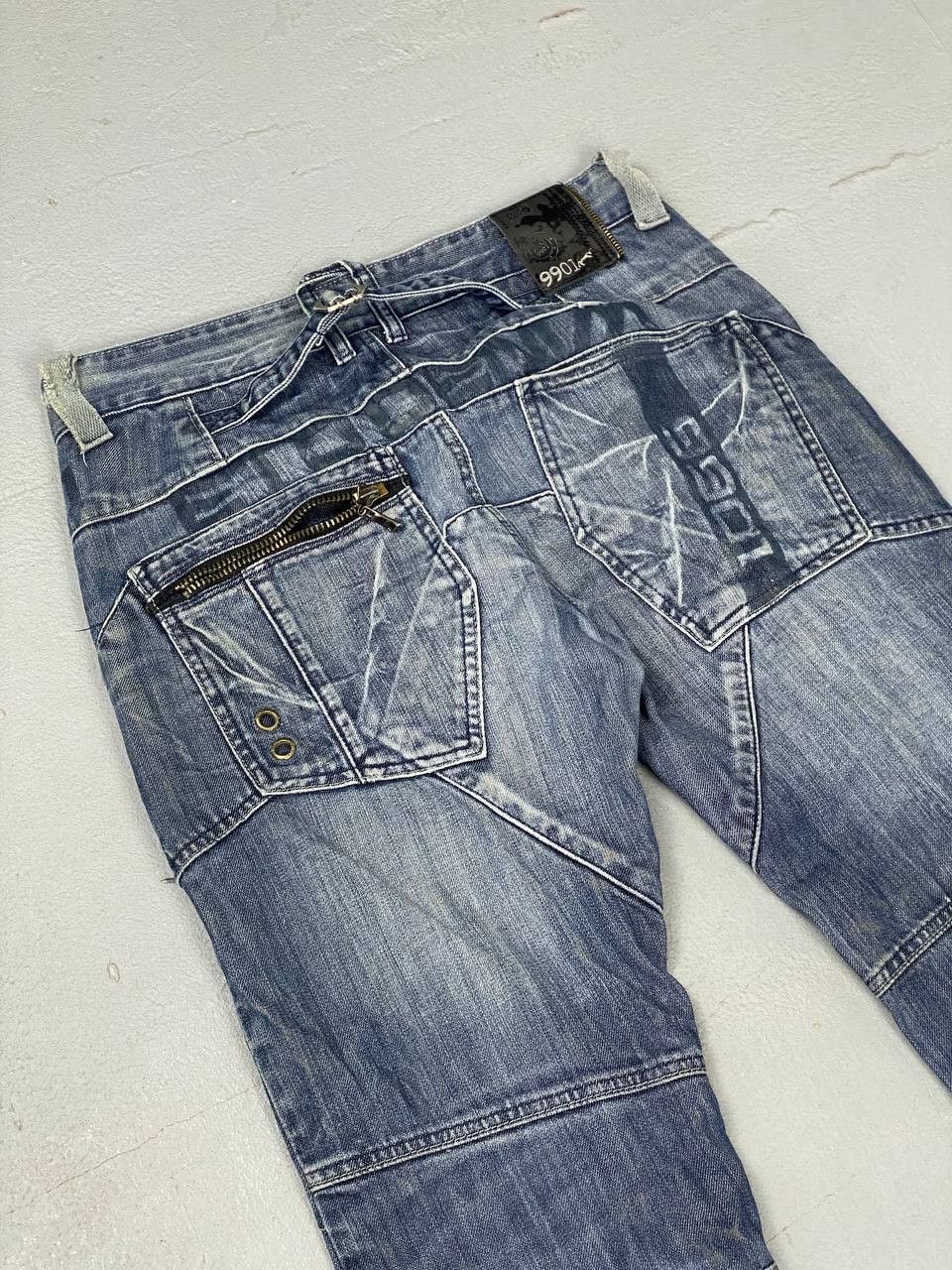 Japanese Brand × Jean Y2k Baggy Cargo Pants Denim Baggy Jeans Trousers Size US 32 / EU 48 - 11 Thumbnail