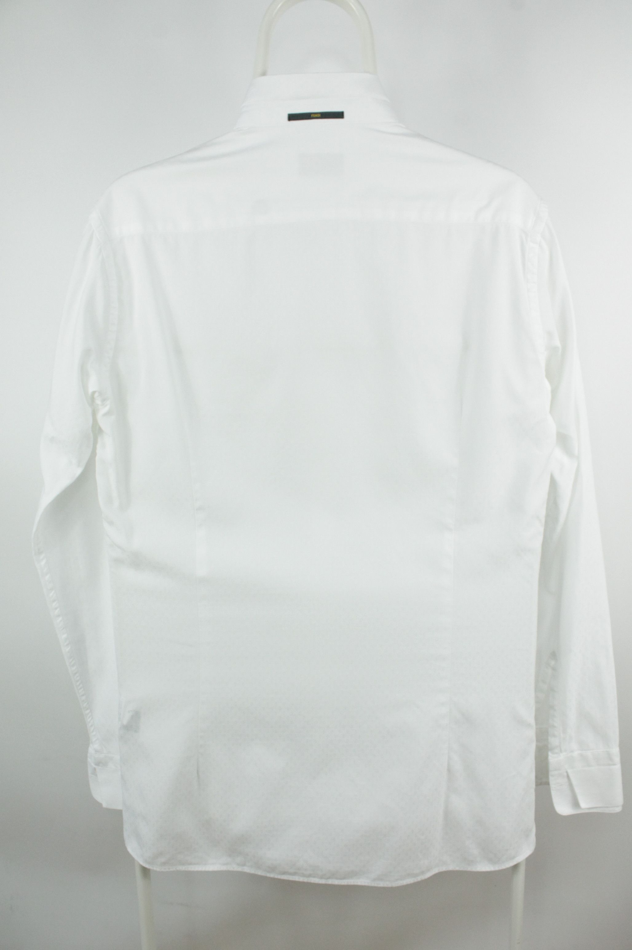 Fendi Fendi White Cotton Slim Fit Cufflinks Dress Formal Shirt Size US M / EU 48-50 / 2 - 10 Thumbnail