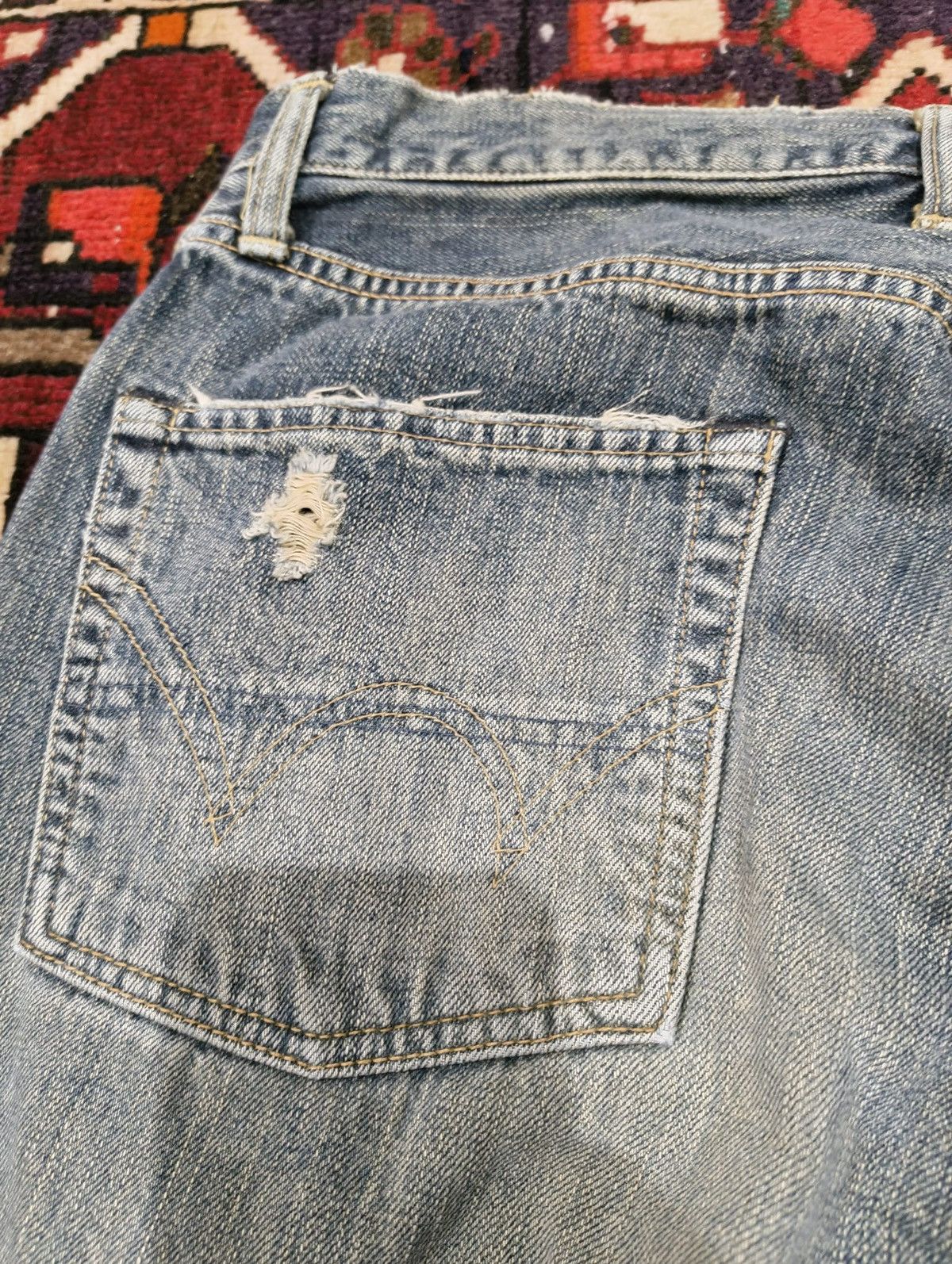 Edwin Vintage Edwin 505 Selvedge Distressed Denim Grunge Rock Size US 32 / EU 48 - 9 Thumbnail
