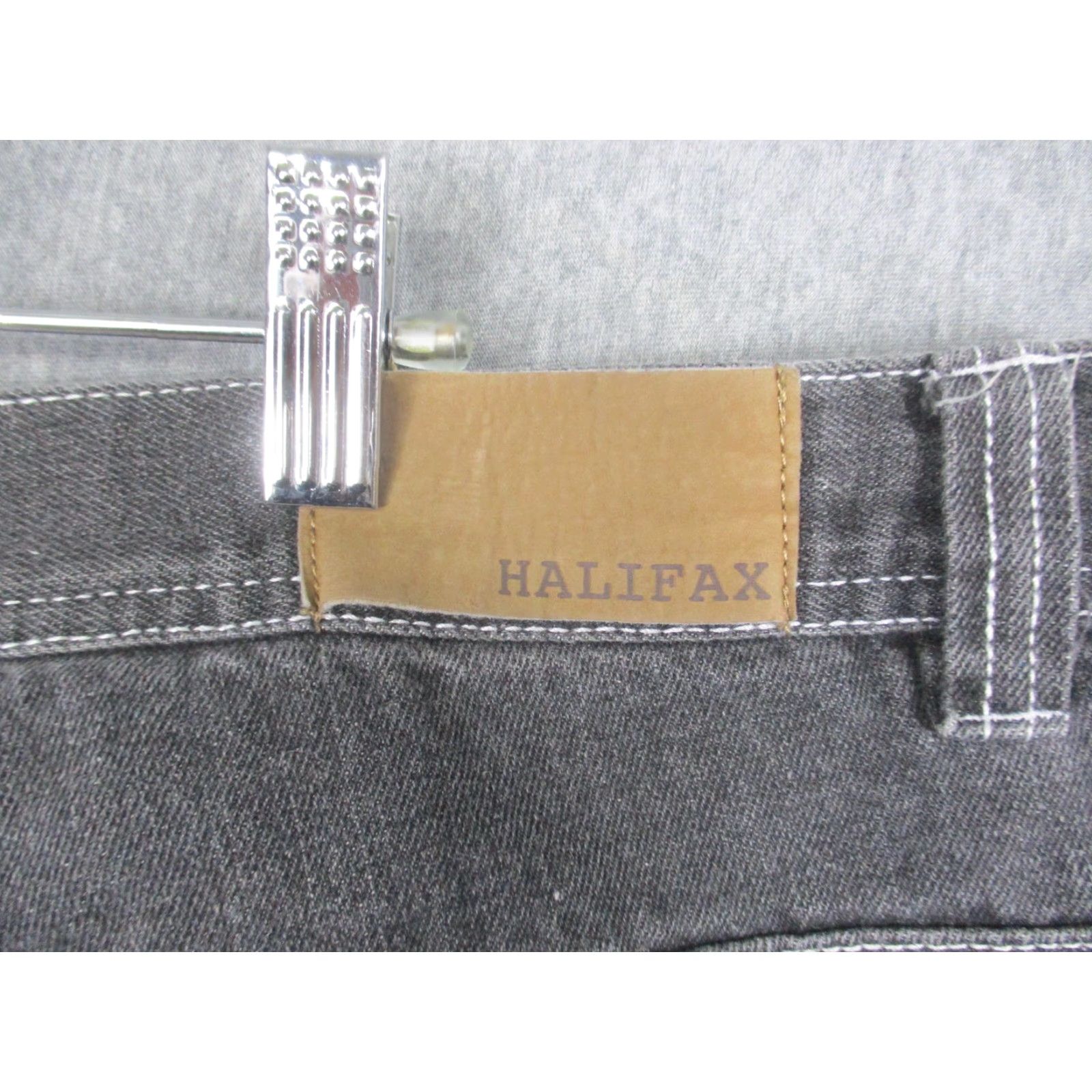Vintage Halifax Jeans Mens 44x32 Gray Black Denim Baggy 5 Pocket Straight Relaxed Cotton Charcoal Wash Denim 5-pocket Mens Jeans Size US 44 / EU 60 - 6 Thumbnail