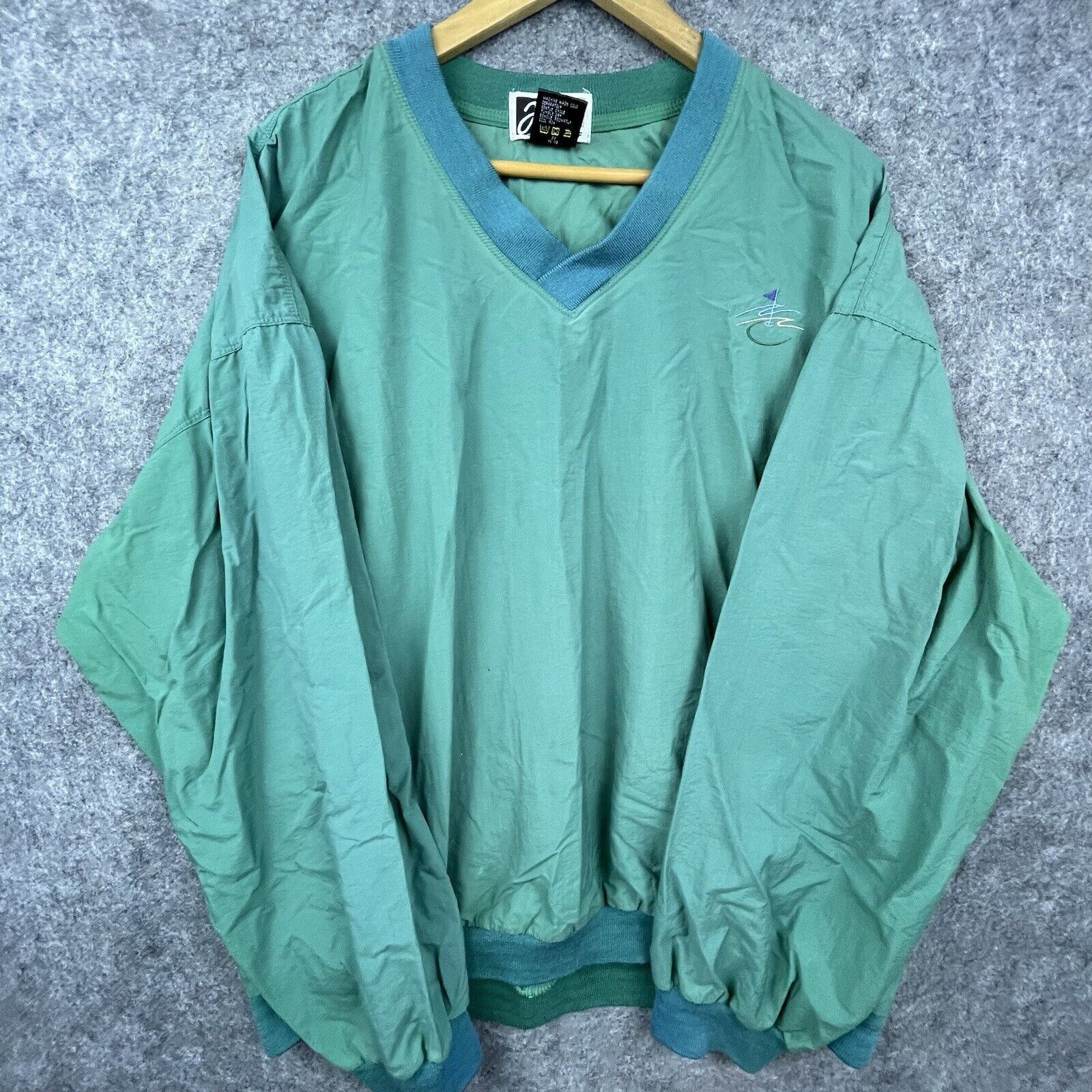 Jantzen Vintage Jantzen Golf Windbreaker Mens XL Green Faded 80s 90s Size US XL / EU 56 / 4 - 1 Thumbnail