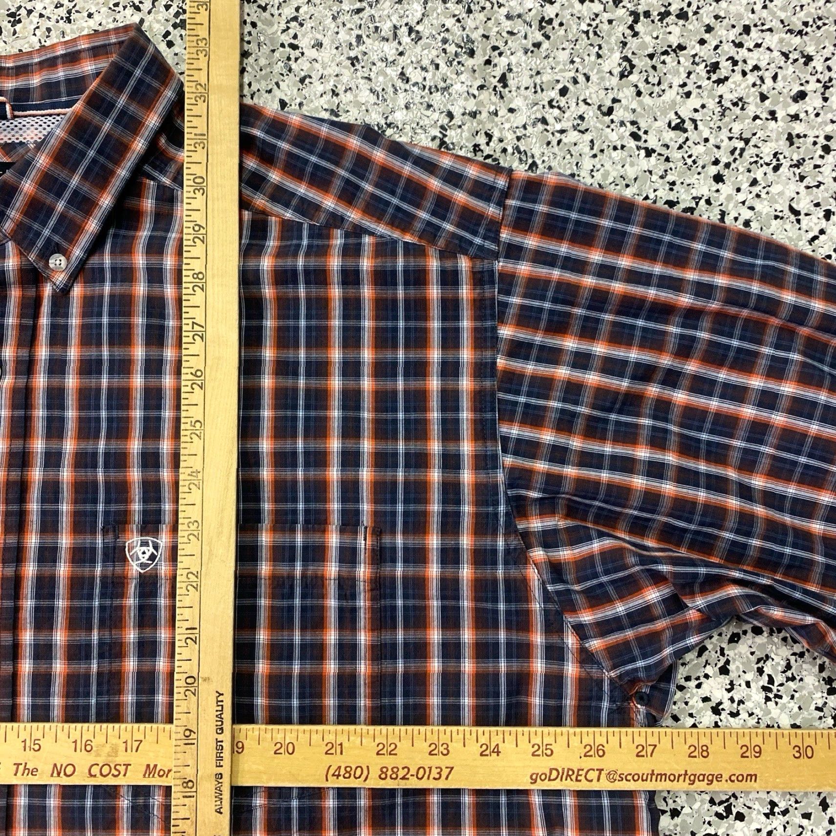 Ariat Ariat Pro Series Shirt Mens XXL Blue Plaid Button-Down Long Sleeve Western Shirt Size US XXL / EU 58 / 5 - 3 Thumbnail