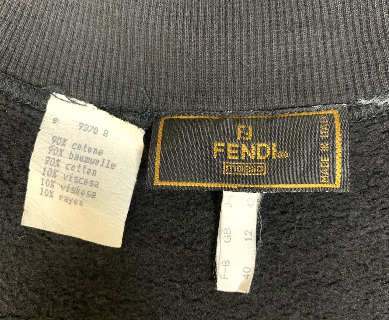 Fendi Fendi Big Logo Women Turtleneck Sweatshirt Size 40/42 Size M / US 6-8 / IT 42-44 - 6 Thumbnail