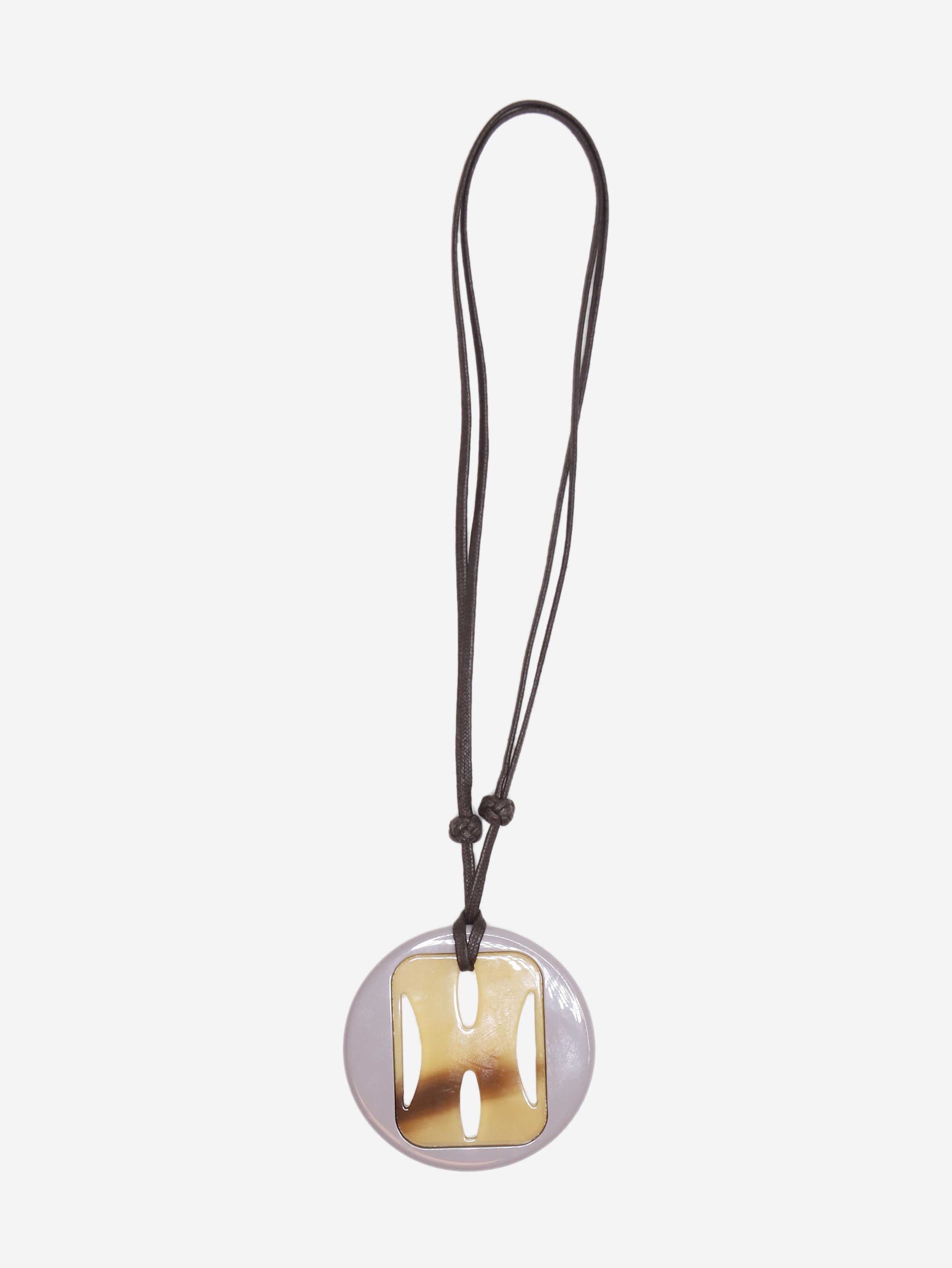 image of Hermes Lilac And Brown H Equipe Pendant, Women's