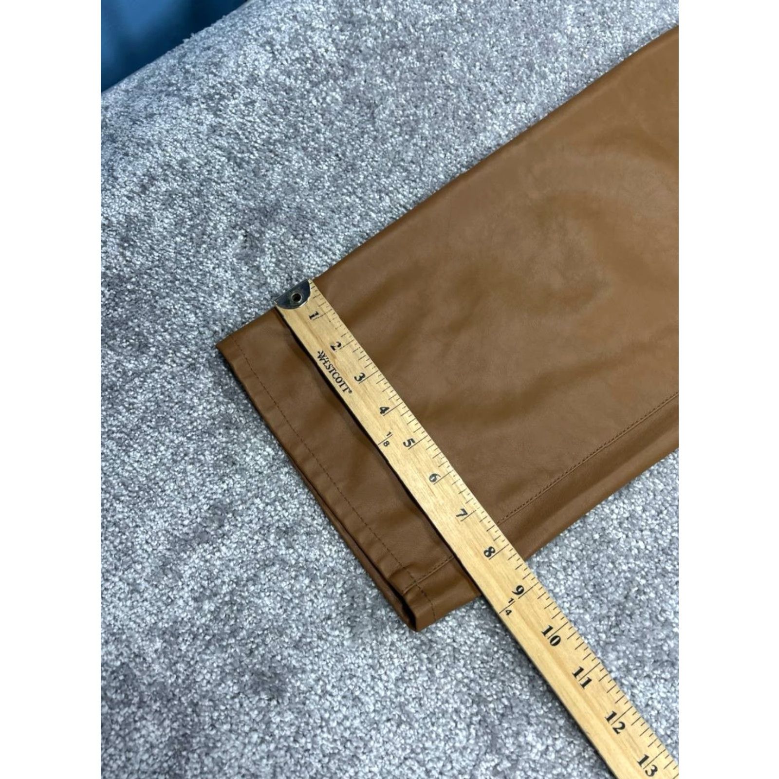 Madewell VINTAGE Madewell Womens Pants Wide Leg Chino Faux Leather Brown Size 25 90s Retro Size 42" / US 20 - 3 Thumbnail