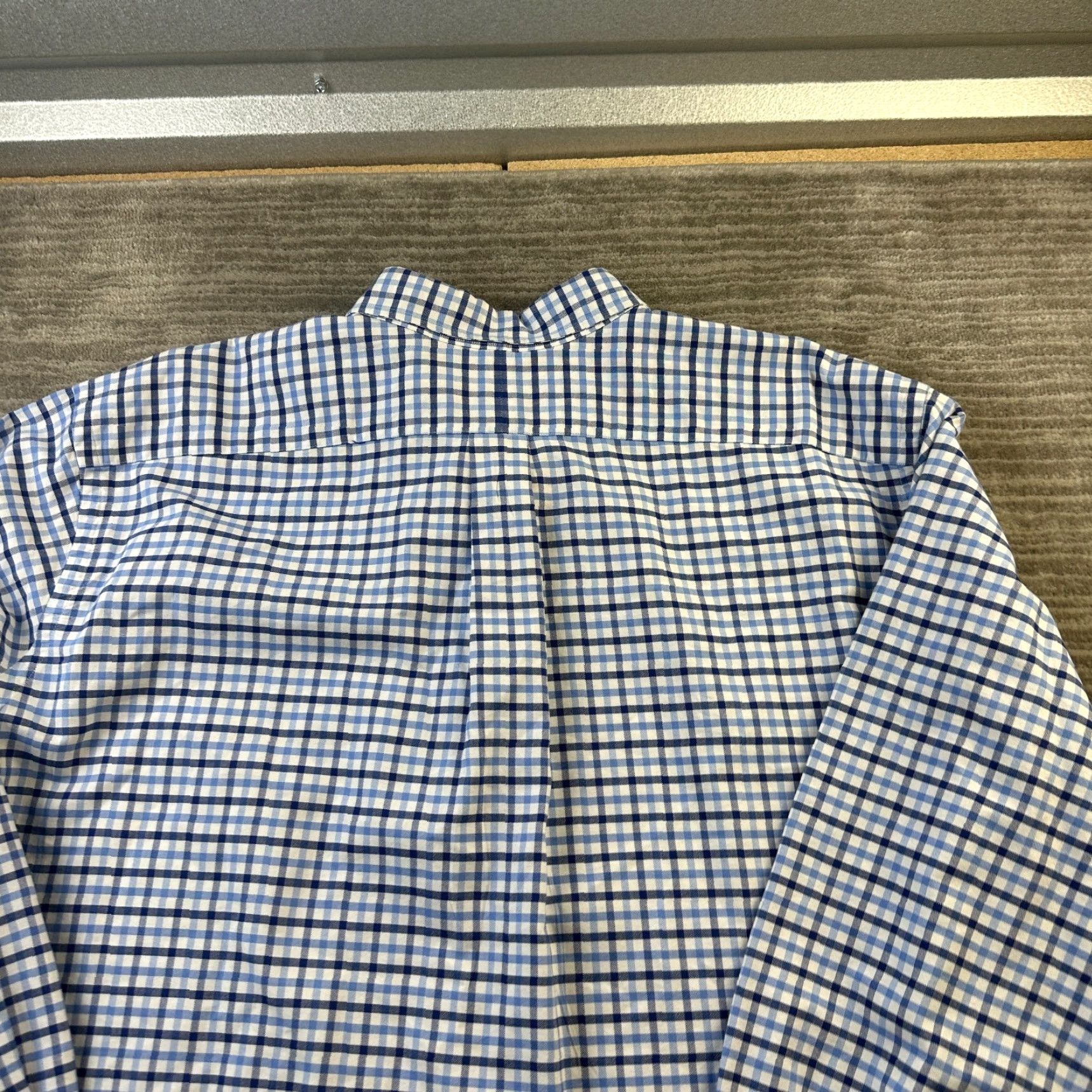 Polo Ralph Lauren Ralph Lauren Shirt Mens 2XB 2XL Big Blue Button Up Flesh Pony Oxford Plaid Cotton Button-Up Casual Formal Size US XXL / EU 58 / 5 - 5 Thumbnail