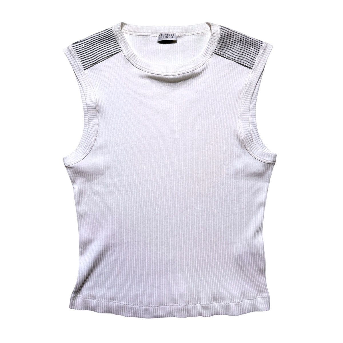 Brunello Cucinelli Monili studded ribbed tank Size US L / EU 52-54 / 3 - 1 Thumbnail