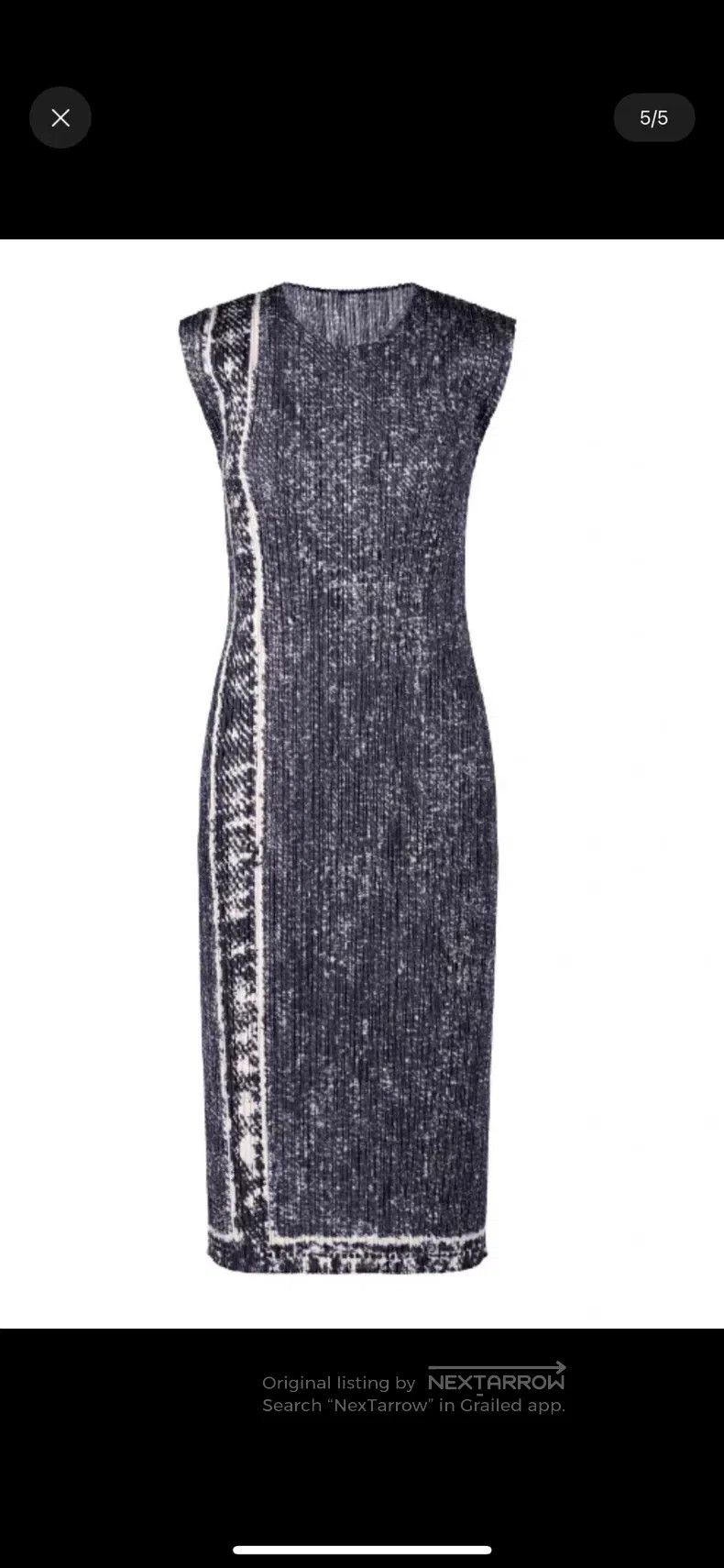 Issey Miyake Issey Miyake Blue Pleated Dress Size XL / US 12-14 / IT 48-50 - 1 Thumbnail