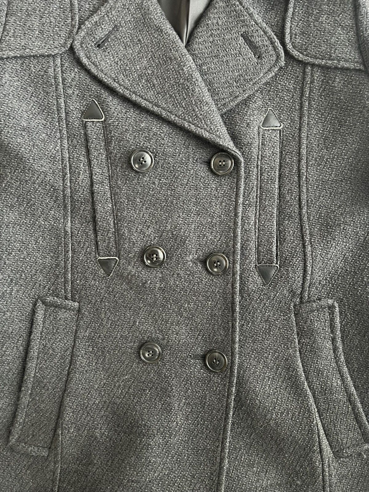 Jil Sander Jil Stuart Fox Fur Shoulder Pea Coat Size S / US 4 / IT 40 - 3 Thumbnail