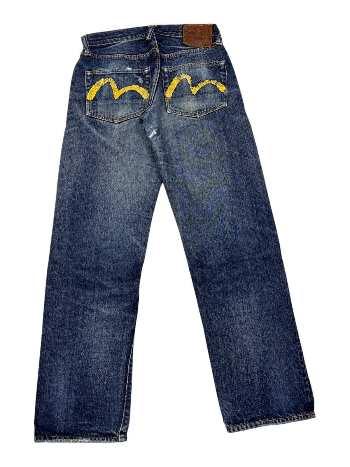 Evisu THRASHED EVISU SELVEDGE CLAWMARK DISTRESSED DENIM JEANS Size US 29 - 5 Thumbnail