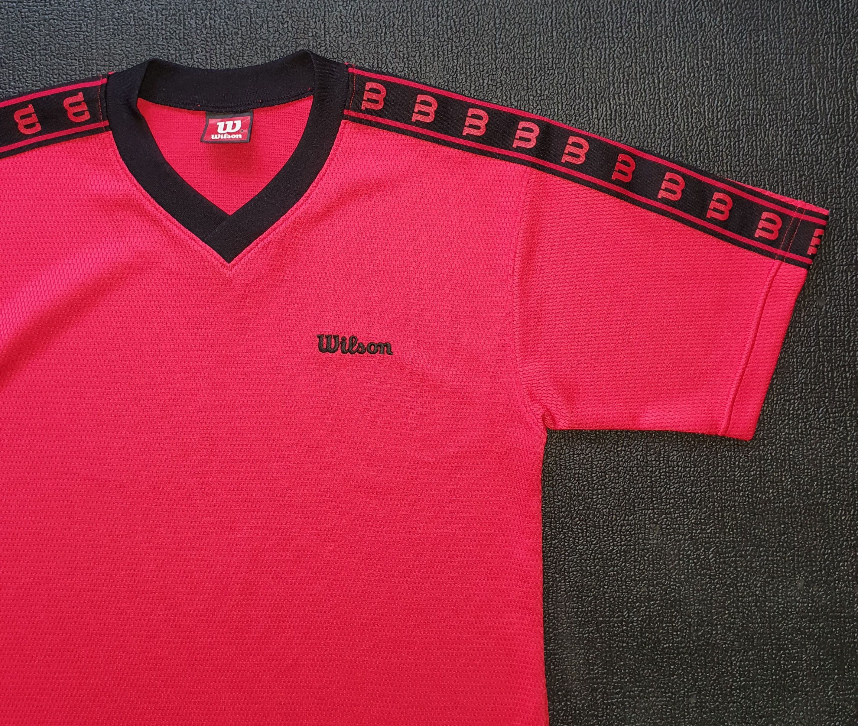 Vintage × Wilson WILSON Side Tape Sport 1990s Short Sleeve Jersey size S-M Size US S / EU 44-46 / 1 - 6 Thumbnail