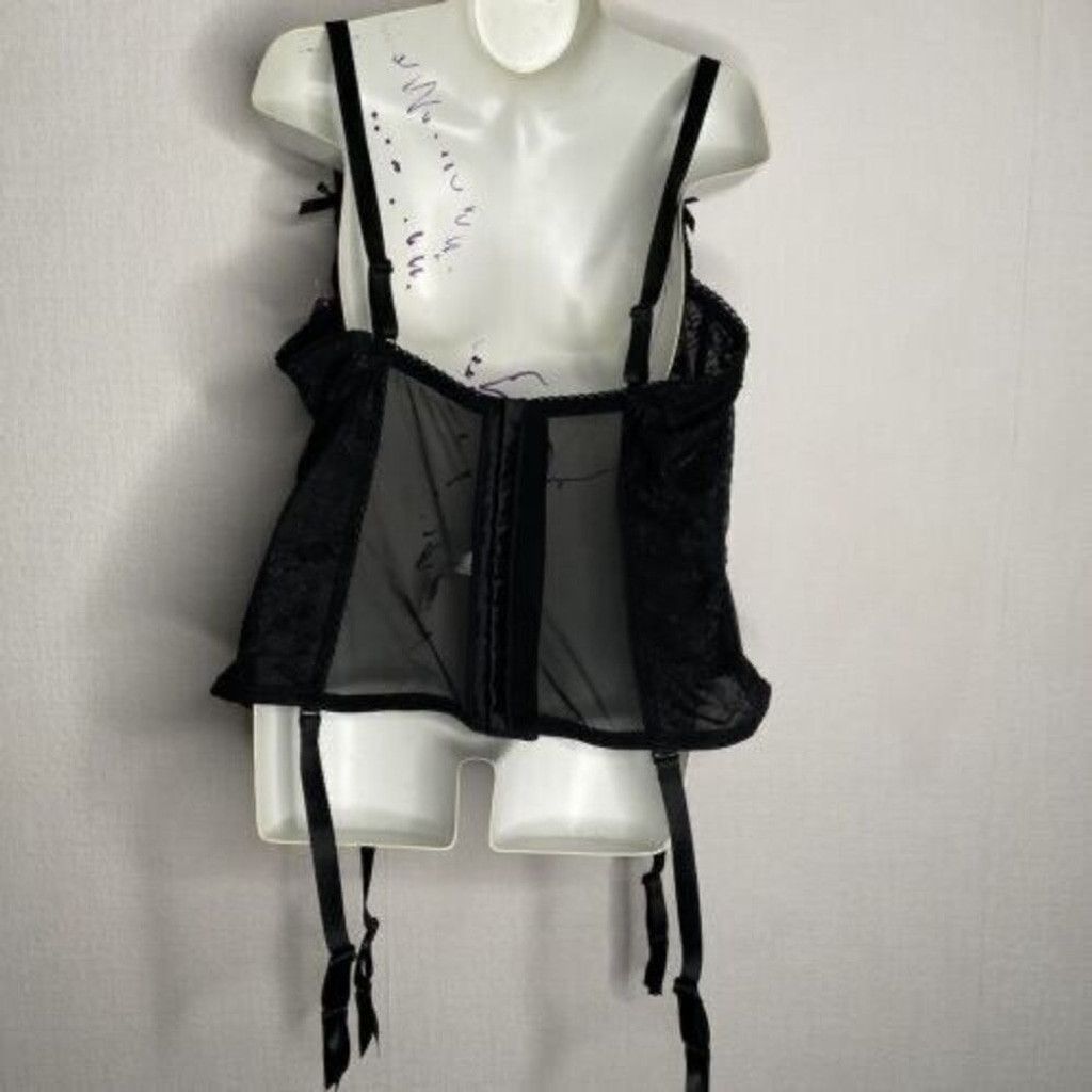 Other NWT Adore Me Black Bustier Lace Up Corset Lingerie Women 40B Size ONE SIZE - 9 Thumbnail