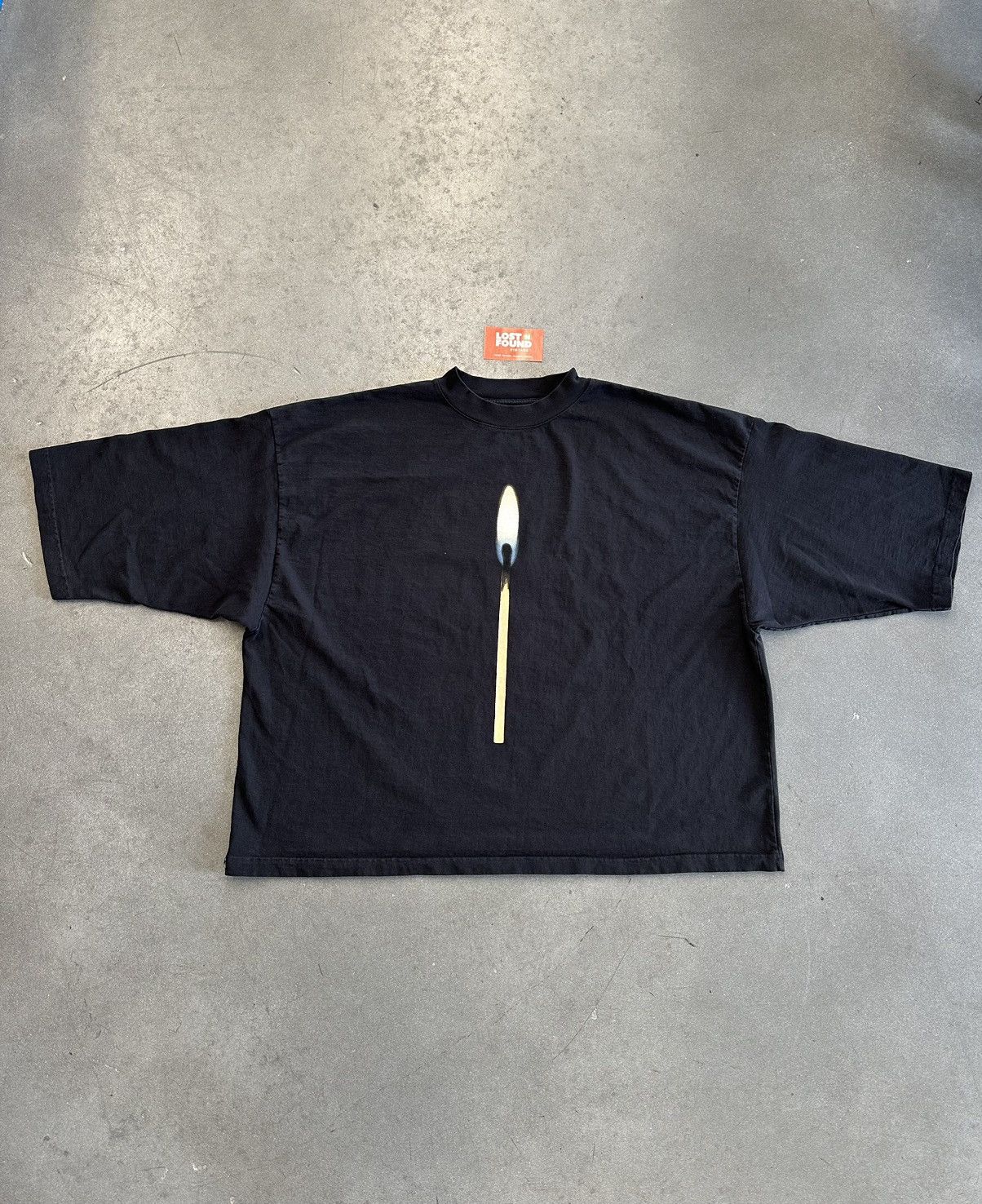 image of Donda 2 Yeezy Gap Balenciaga Candle Tee in Black, Men's (Size XL)