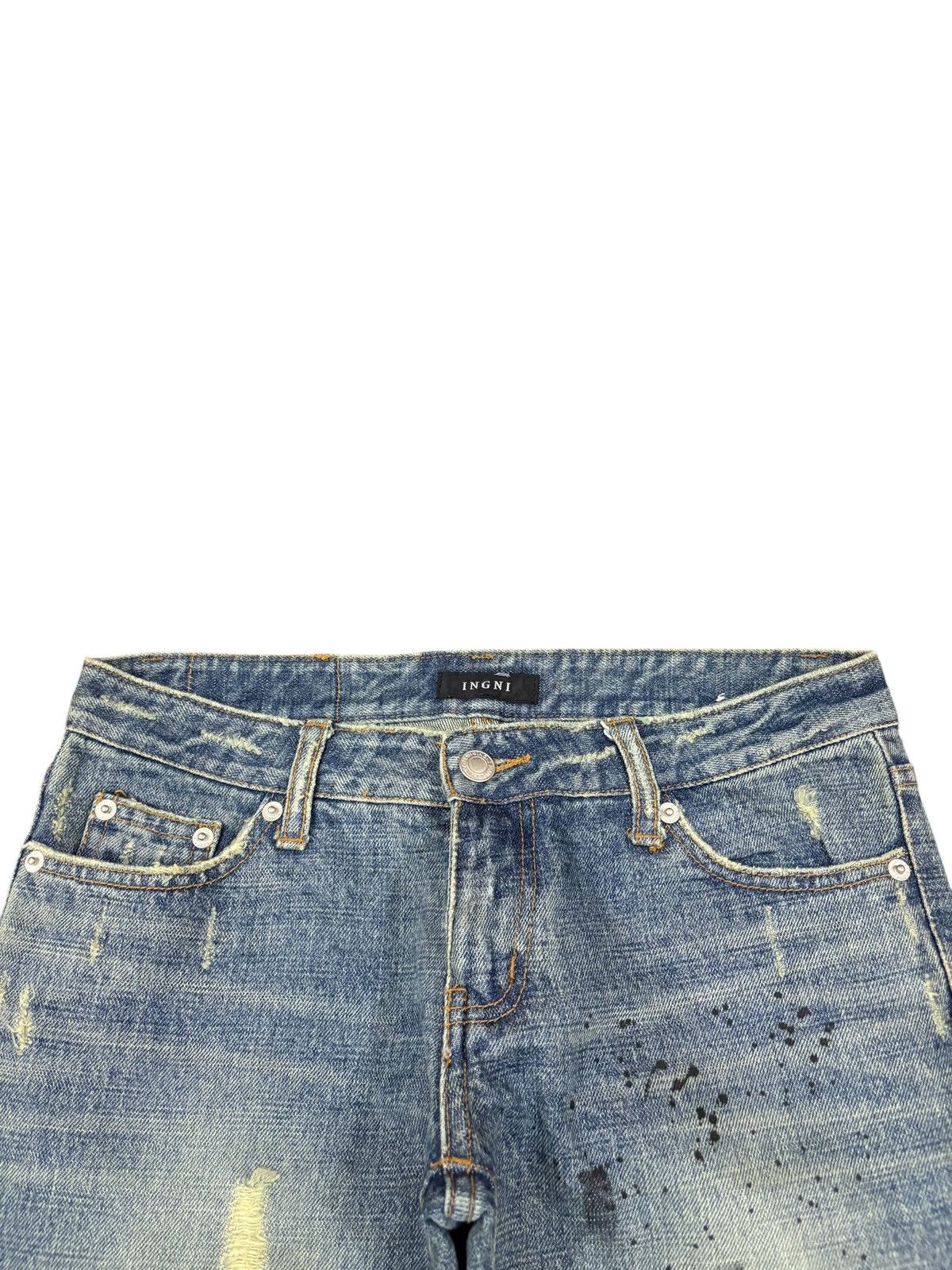 Hysteric Glamour Vintage Japanese Brand Mud Wash Distress Flare Jeans Size 30" / US 8 / IT 44 - 4 Thumbnail