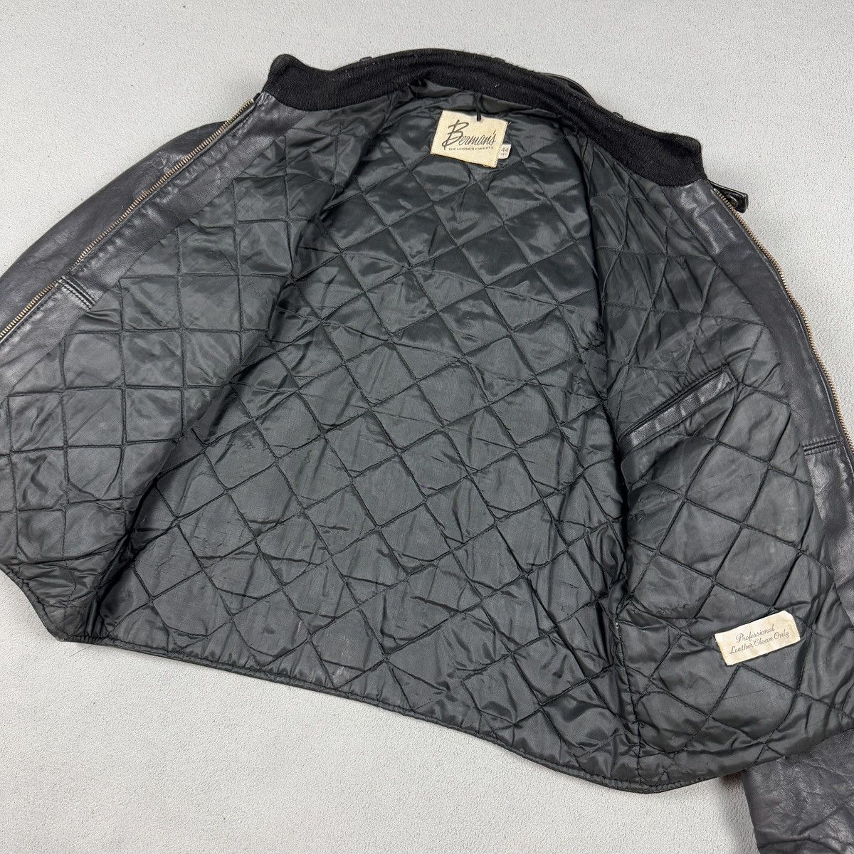 Vintage Berman's Leather Jacket Vintage 60/70s Lenzip biker punk Size US L / EU 52-54 / 3 - 12 Thumbnail