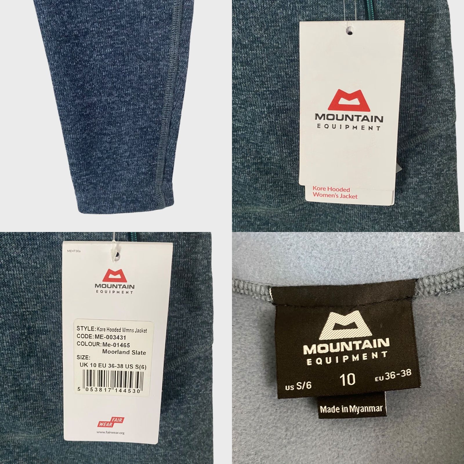 Mountain Equipment Mountain Equipment Kore Full-Zip Hooded Jacket Womens Small Blue Hiking New Size S / US 4 / IT 40 - 8 Thumbnail