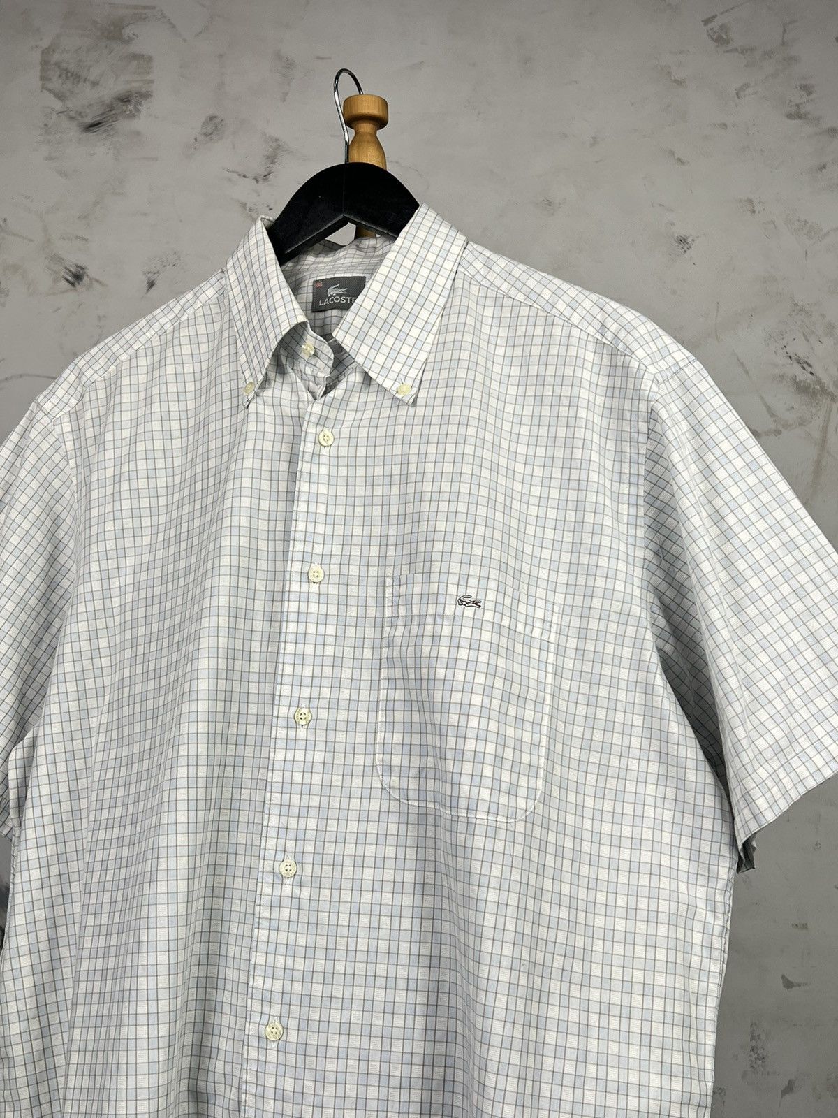 Lacoste Vintage Lacoste Short Sleeve Button Shirt Size M - L 44 Size US L / EU 52-54 / 3 - 2 Thumbnail