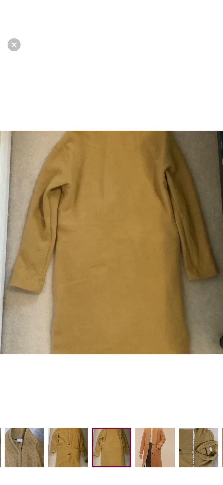 Aritzia Wilfred Dujardin Mustard Yellow Wool Coat Size S / US 4 / IT 40 - 11 Thumbnail