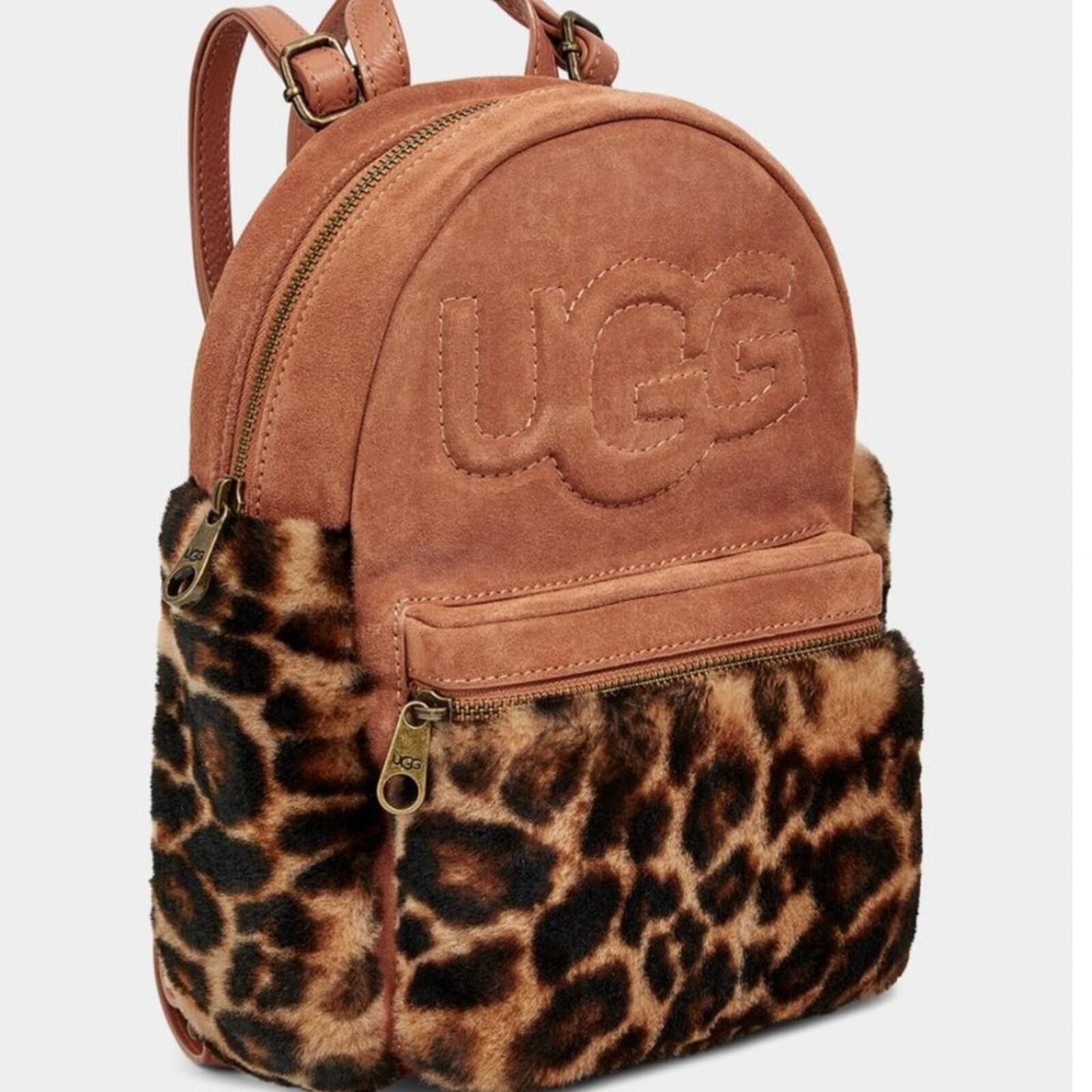 Ugg UGG Leopard Faux Fur Mini Backpack in Chestnut/Tan Size ONE SIZE - 1 Thumbnail