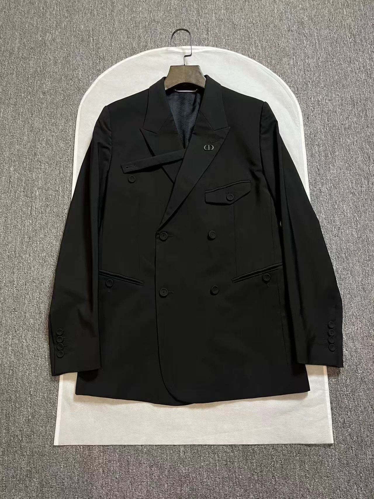 Dior Dior Double-Breasted Black Suit Jacket Size US M / EU 48-50 / 2 - 1 Thumbnail