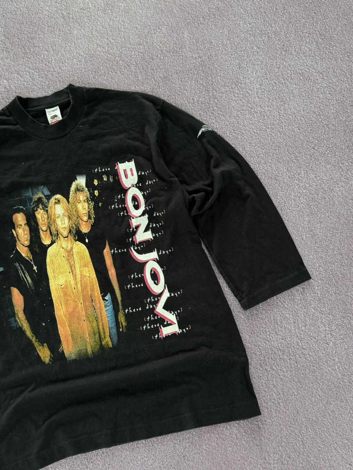 Band Tees Bon Jovi Vintage 1996’s Graphic Print Grunge Band T-Shirt Size US L / EU 52-54 / 3 - 5 Thumbnail